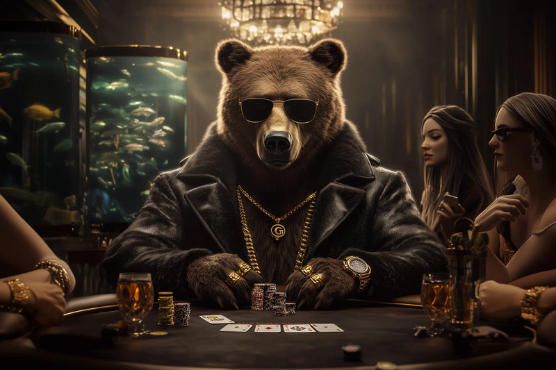 G Bear – Lederjacke am Poker mit Aquarium