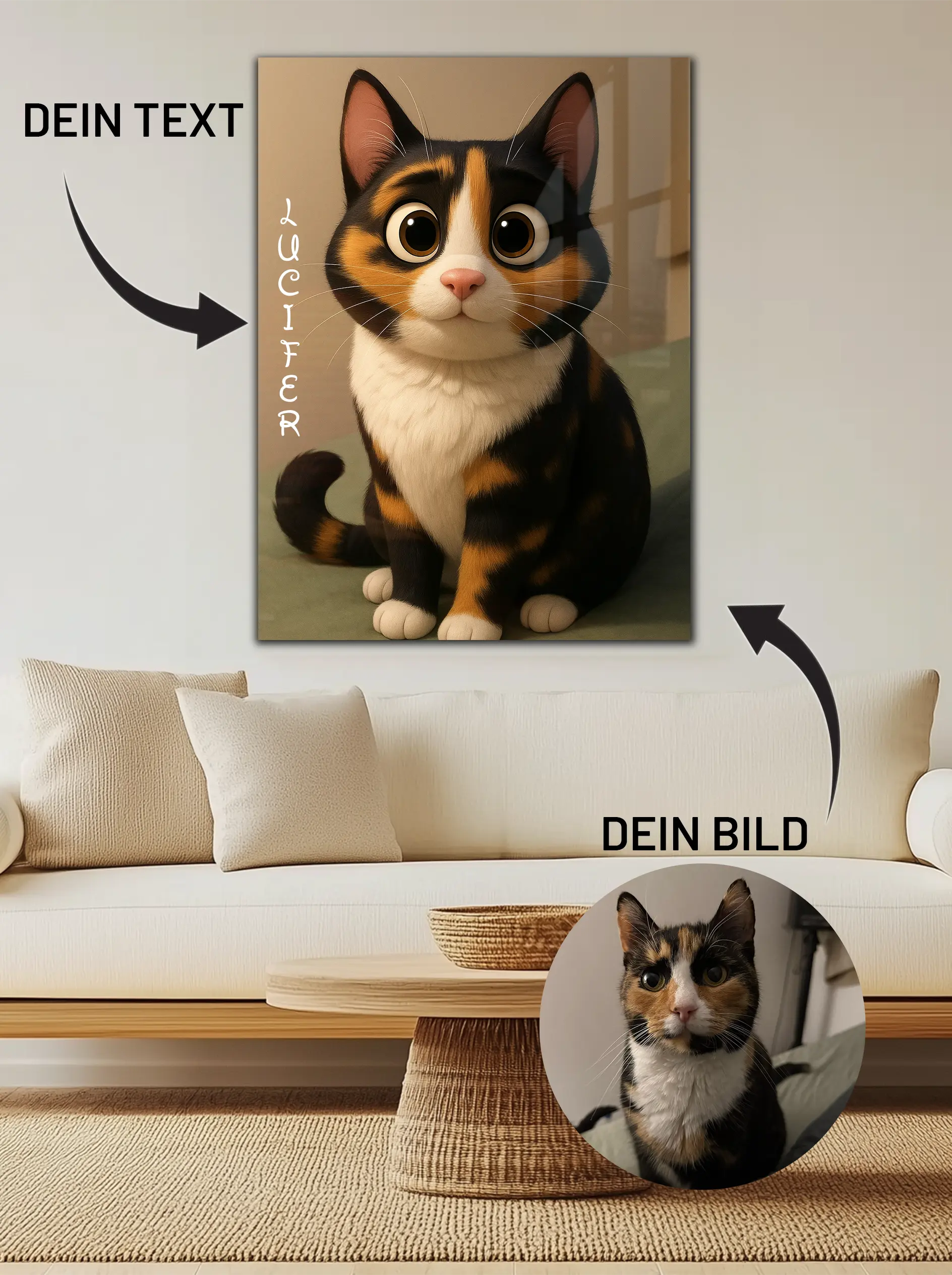 Dein personalisiertes Cartoon-Wandbild