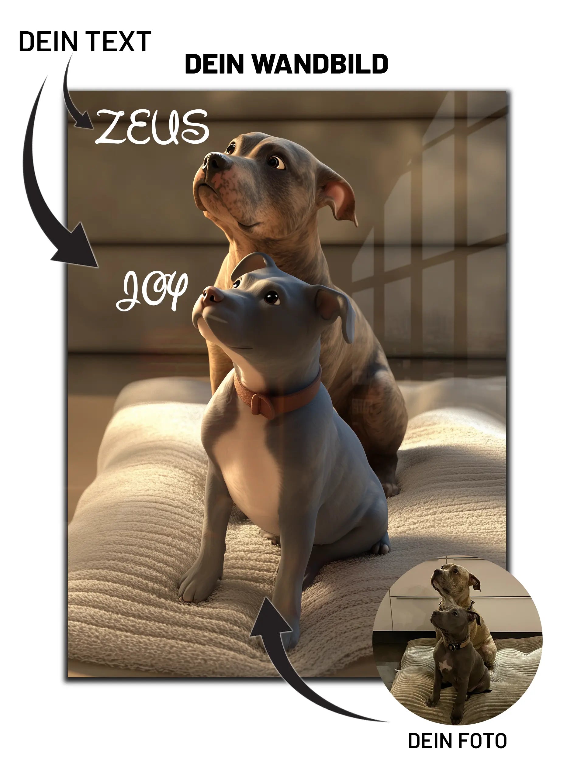 Dein personalisiertes Cartoon-Wandbild