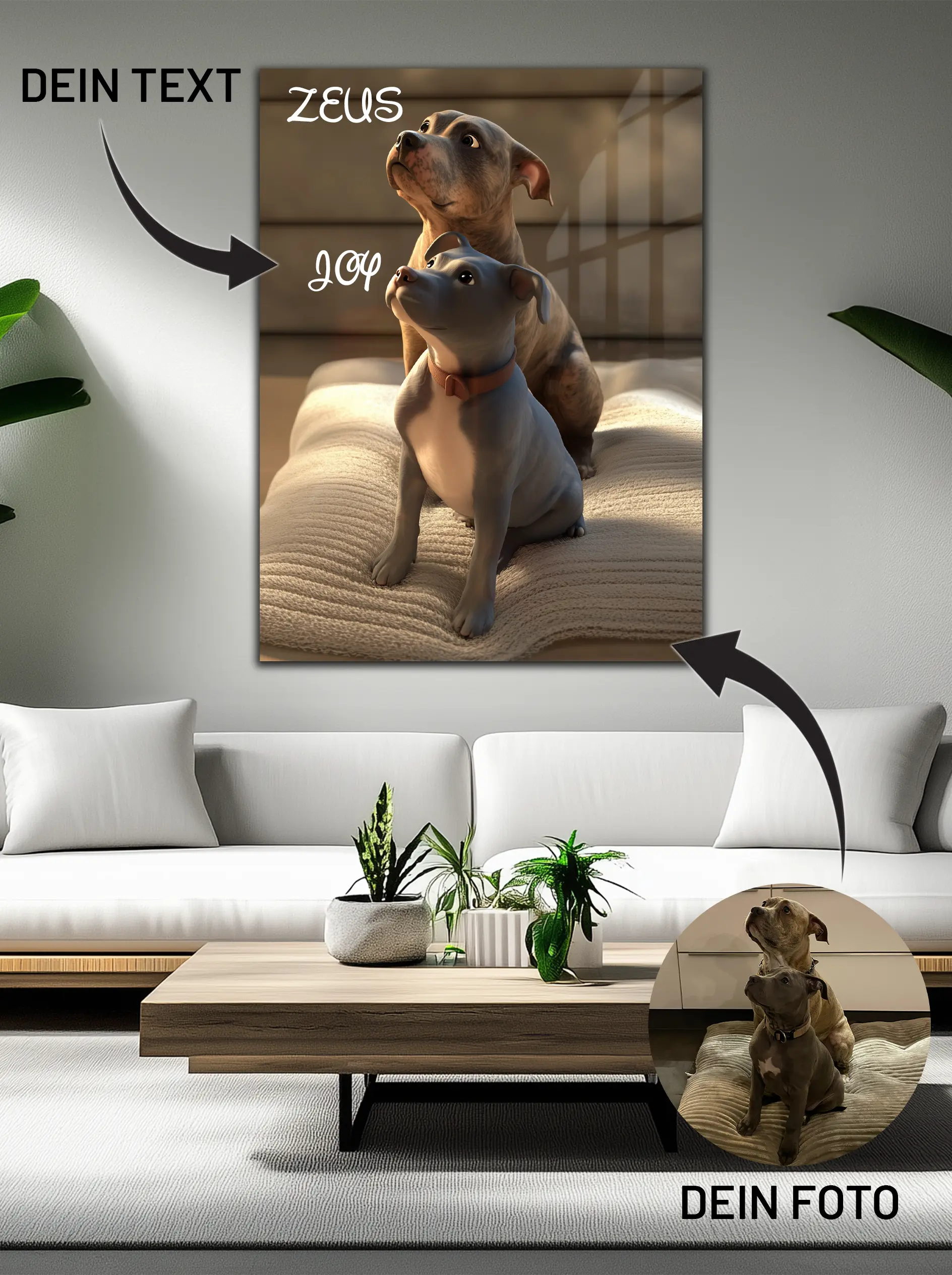 Dein personalisiertes Cartoon-Wandbild