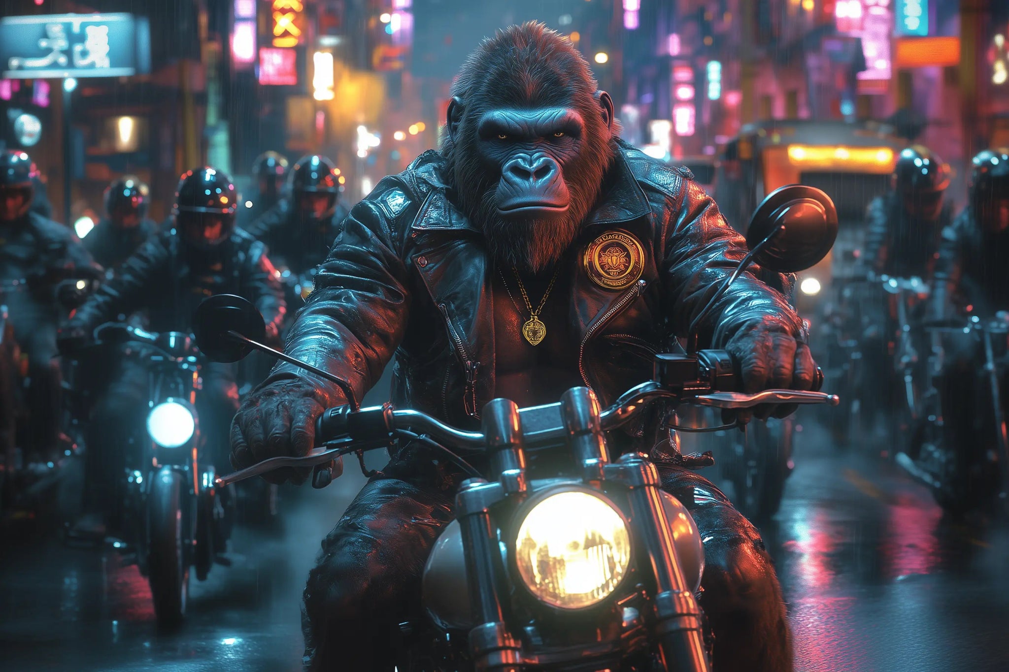 Anführer der Asphalt - Brüder: Der G Ape auf Mission | Premium Wandbild - Dein Wandbild