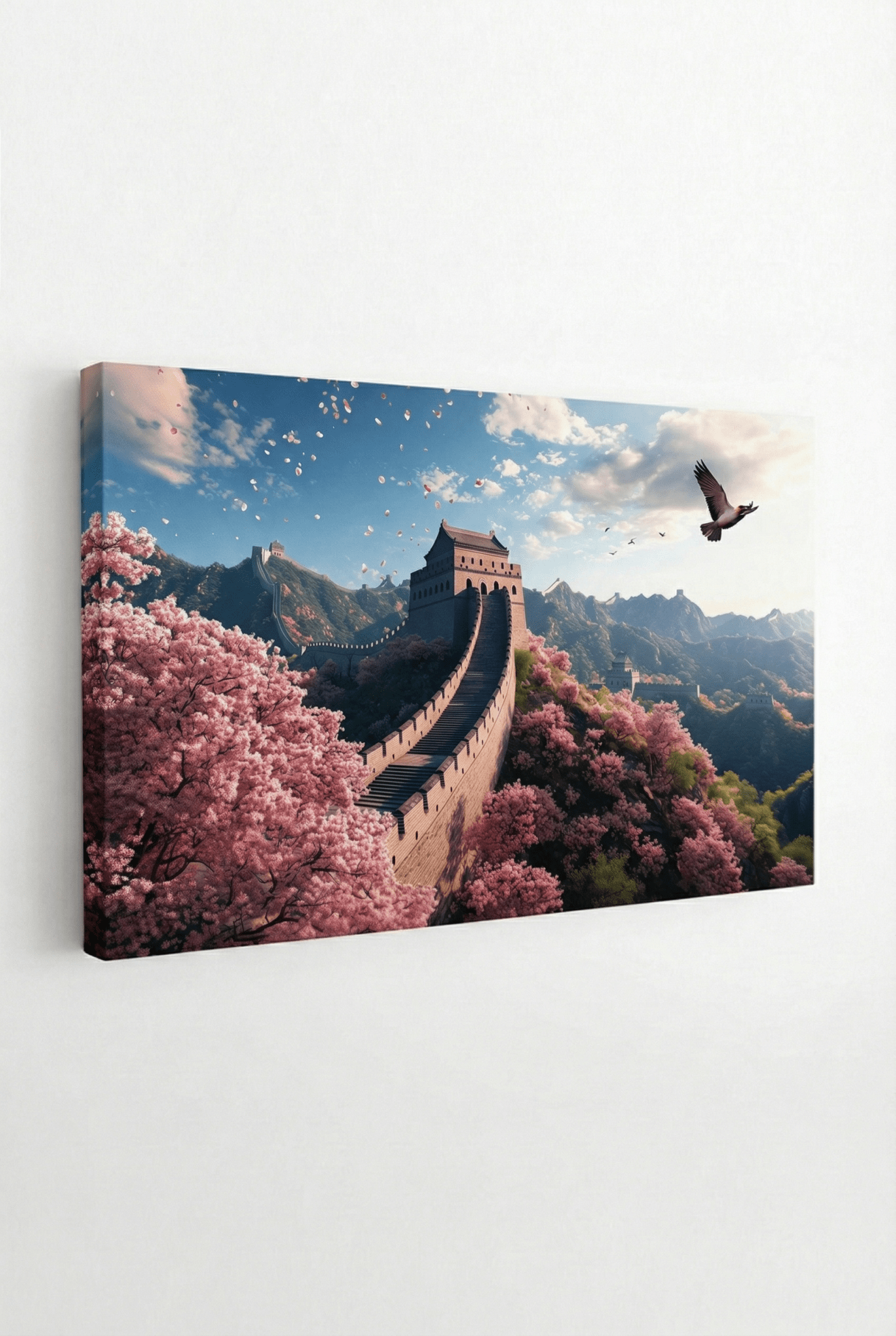 Blossom Empire – Landschaftsbild der Chinesischen Mauer im Frühling | Dein Wandbild - Dein Wandbild