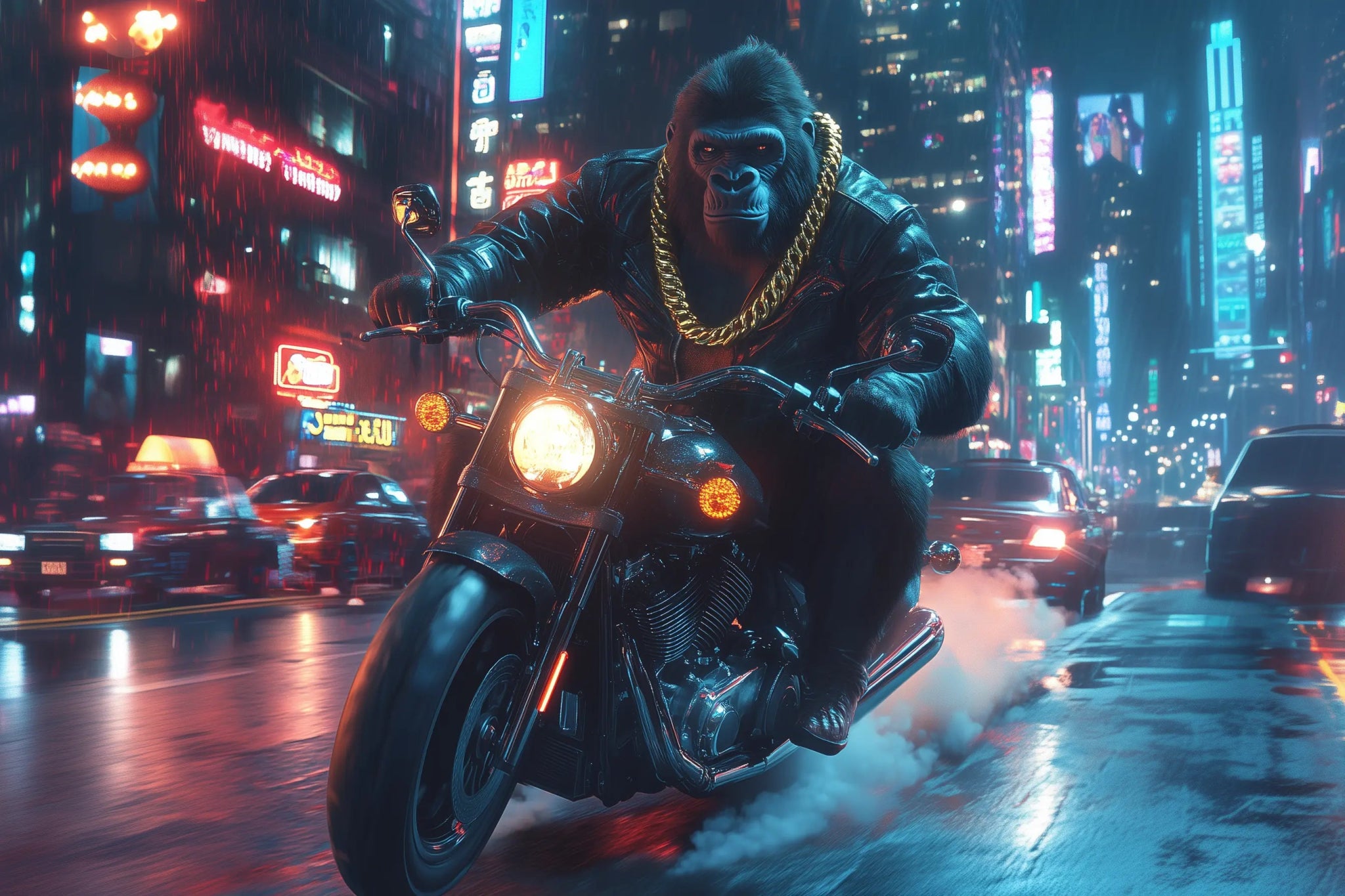 Born to Rule the Streets – Der Inbegriff von Power und Rebellion | Premium Wandbild - Dein Wandbild