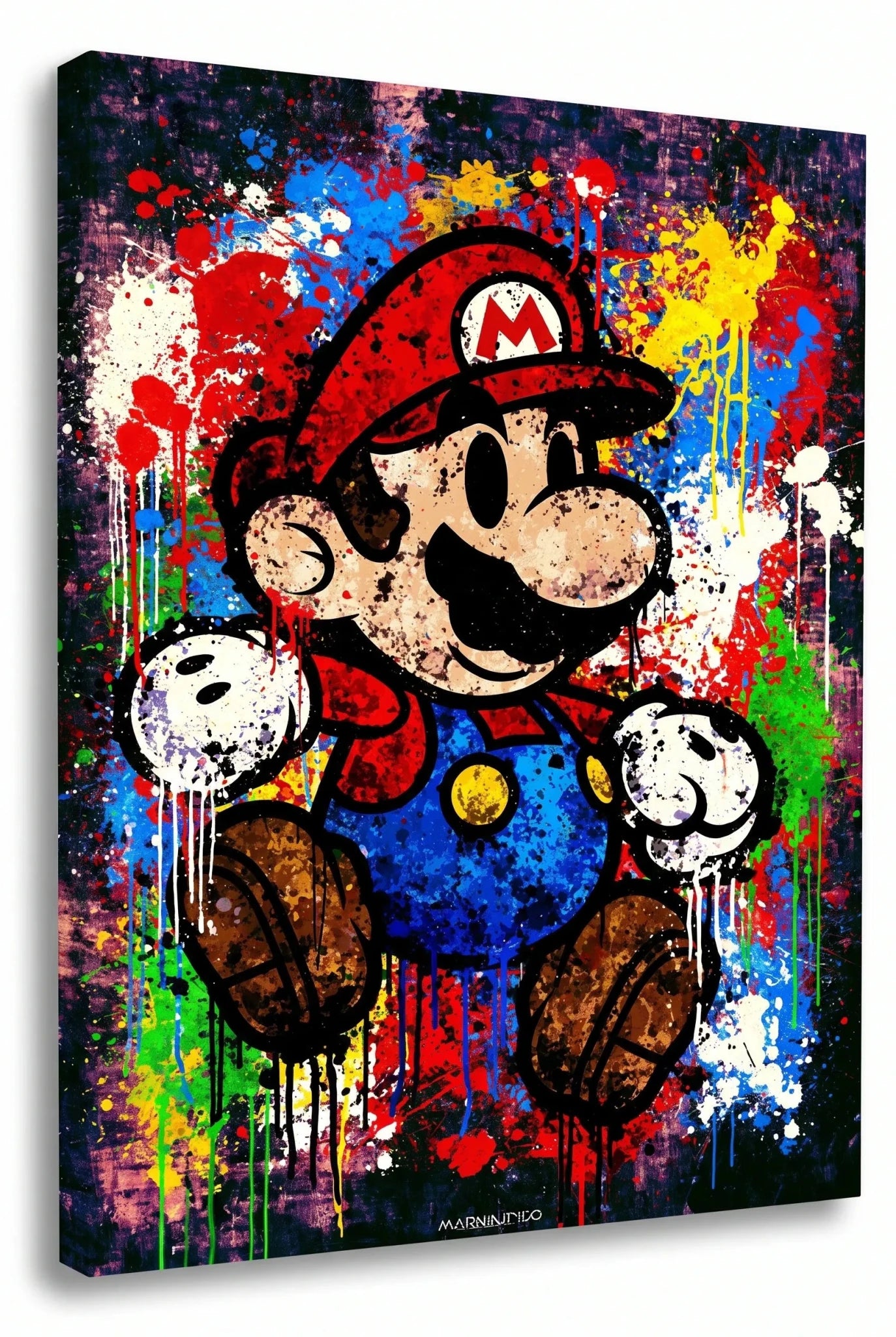 Bunter Cartoon Arcade Held Splash Art Wandbild - Dein Wandbild