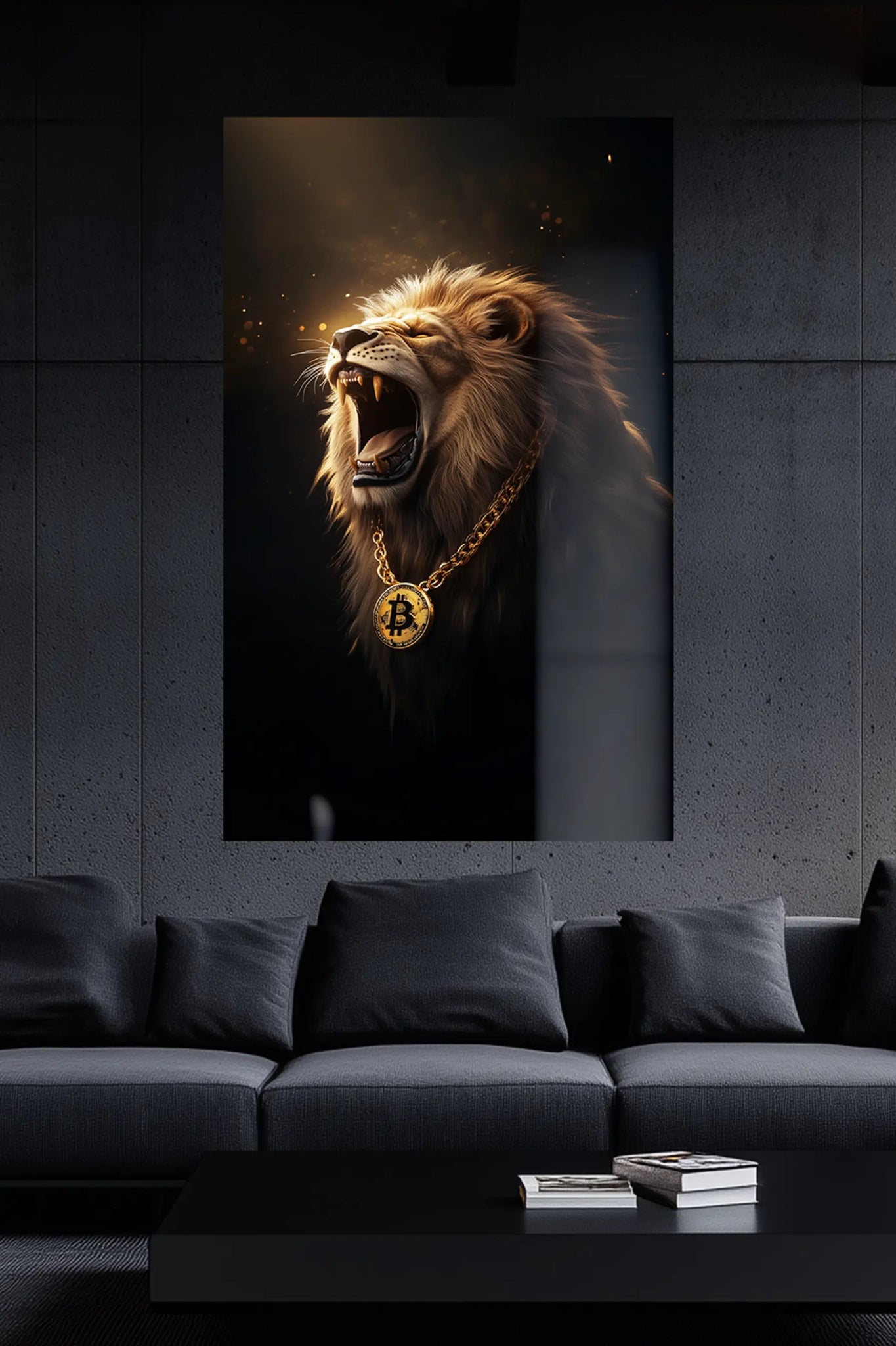 Crypto King – Der Löwe der Krypto - Welt als majestätischer Kunstdruck | Dein Wandbild - Dein Wandbild