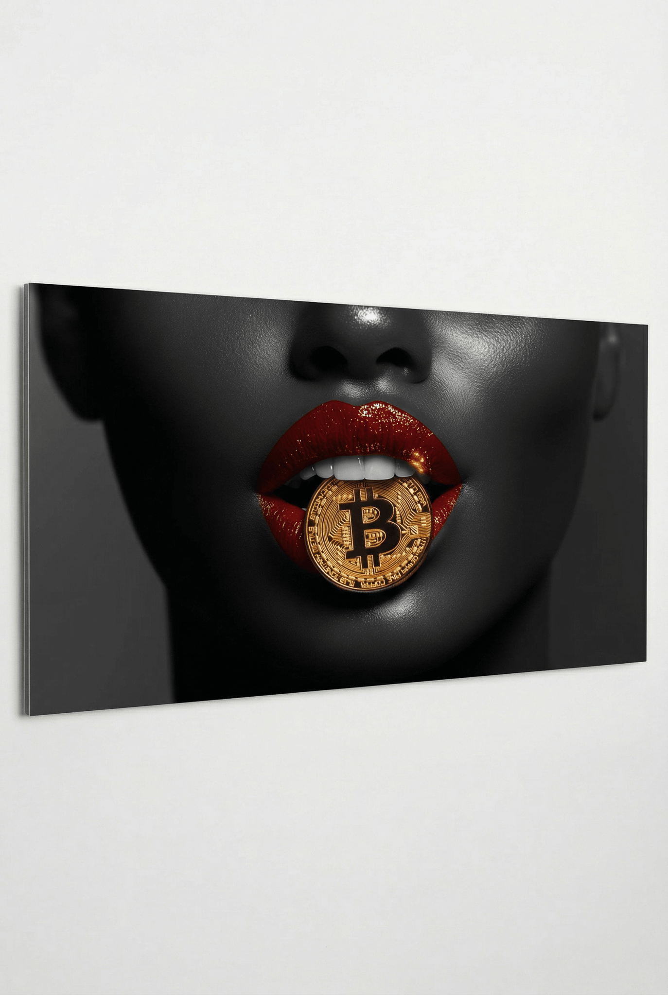Crypto Passion – Edles Bitcoin Kunstwerk in Goldoptik als stilvoller Kunstdruck | Dein Wandbild - Dein Wandbild