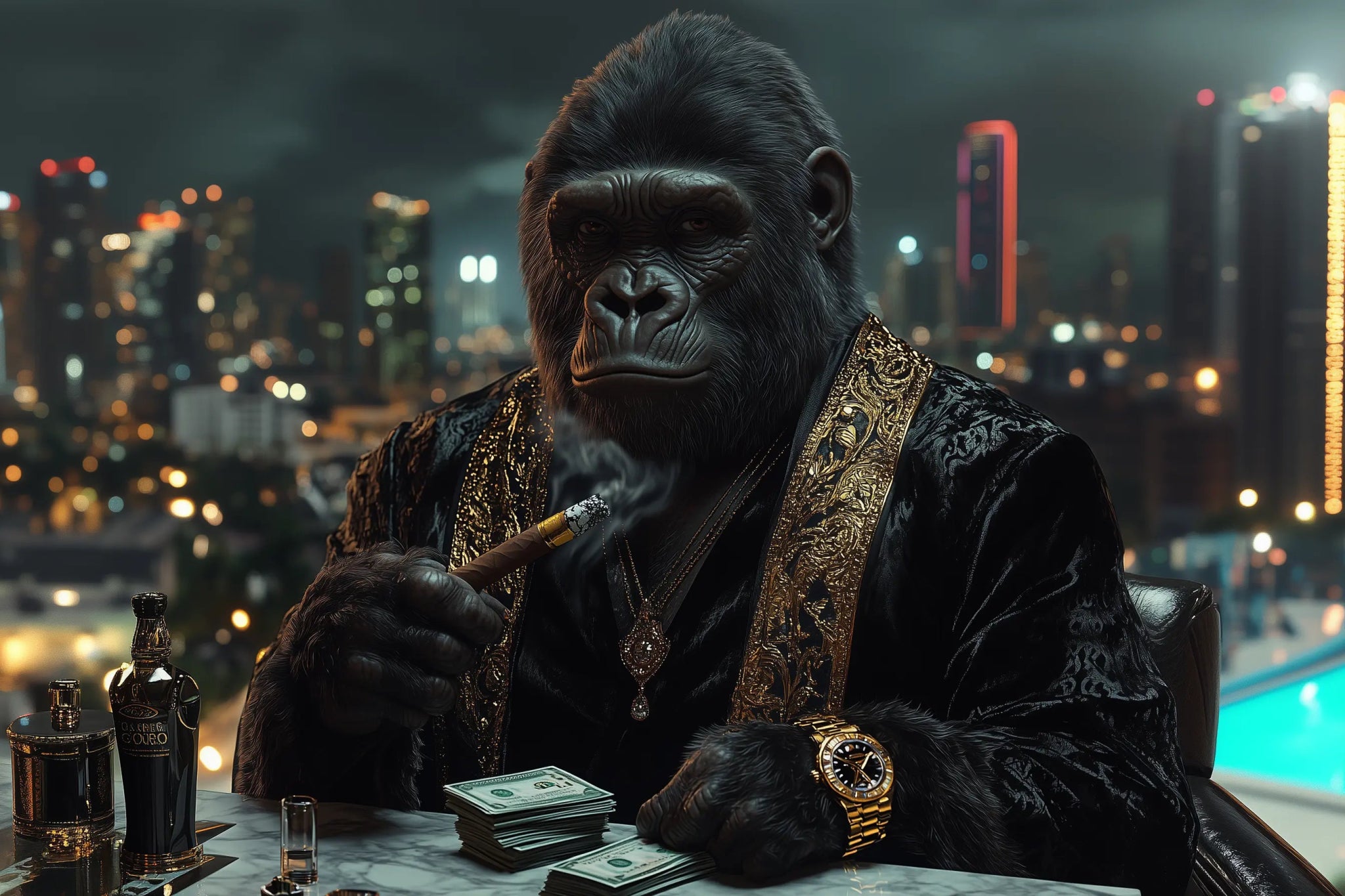 Das Gesetz der Nacht – Unantastbare Dominanz | Premium Wandbild - Dein Wandbild