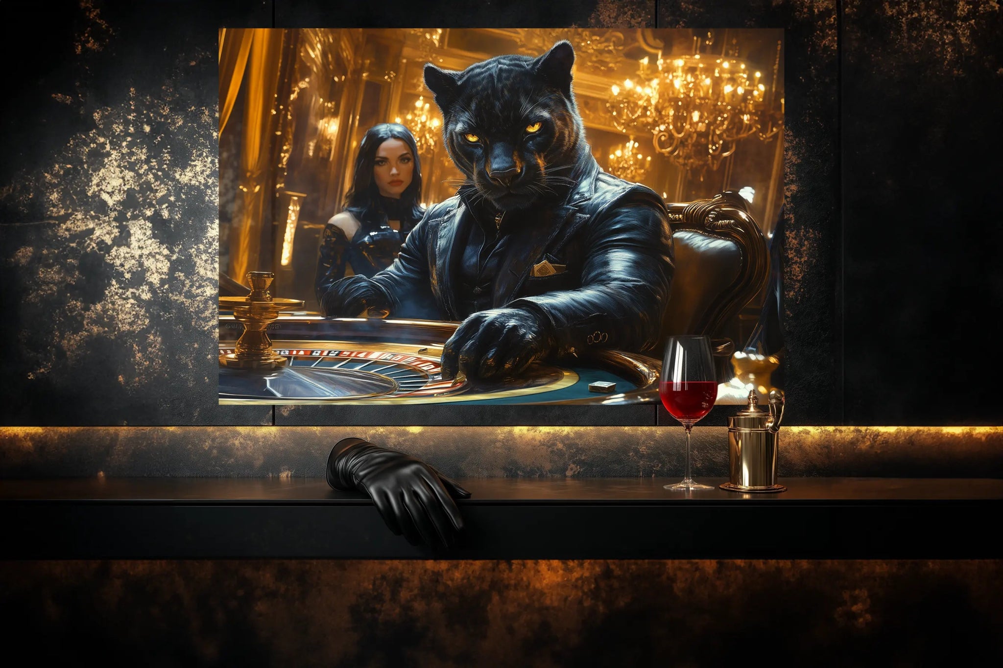 Das Spiel des Schicksals – Raffinesse, Risiko und unbeirrbare Dominanz – Premium Wandbild - Dein Wandbild