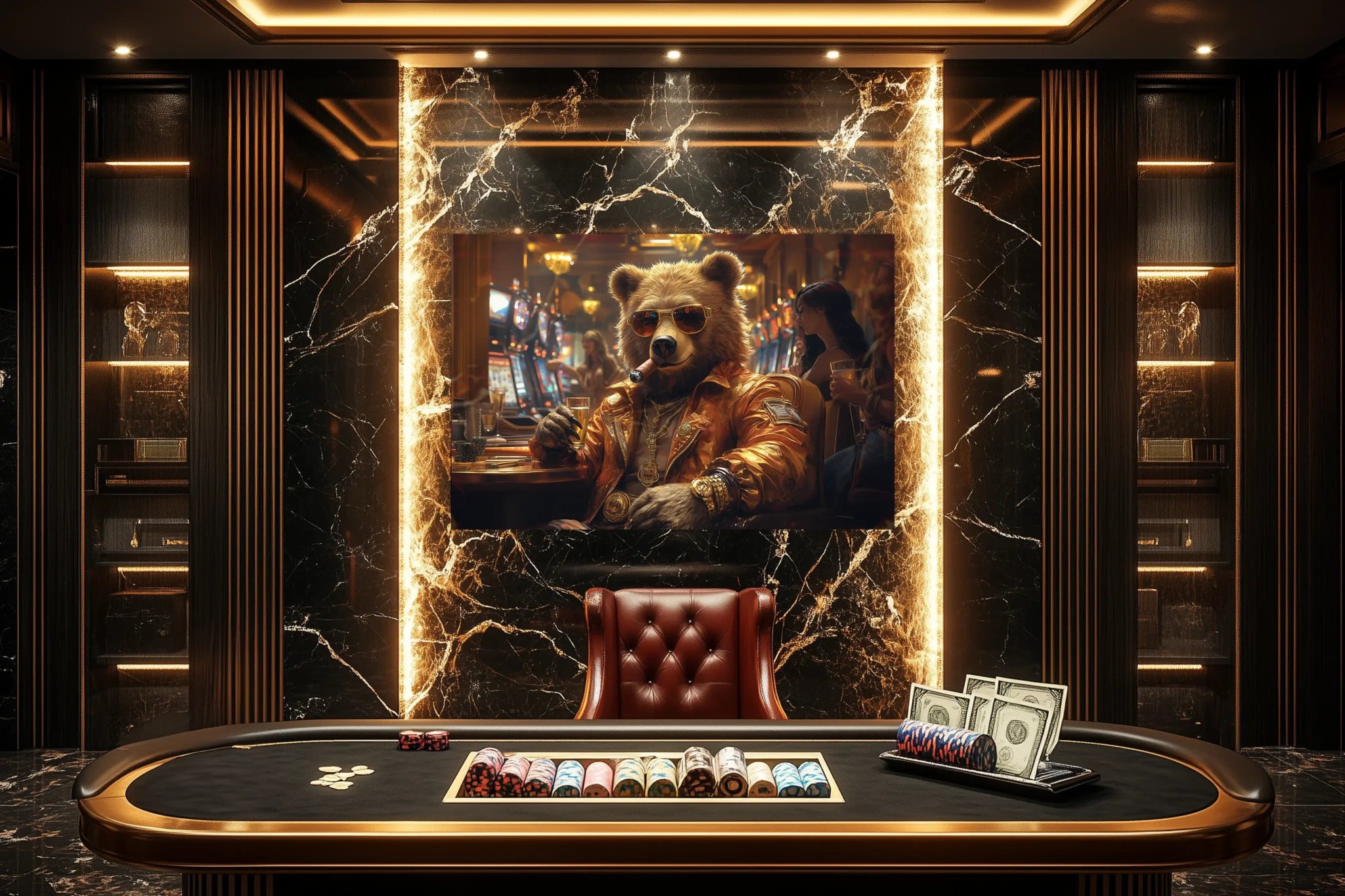 Der goldene High - Roller | Premium Wandbild - Dein Wandbild