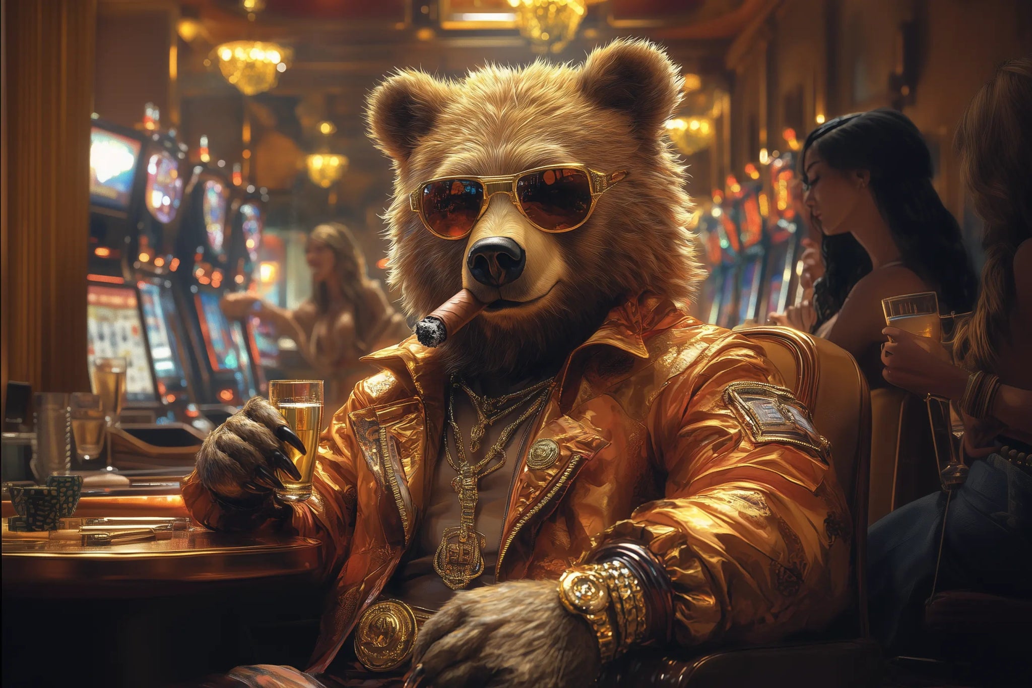 Der goldene High - Roller | Premium Wandbild - Dein Wandbild