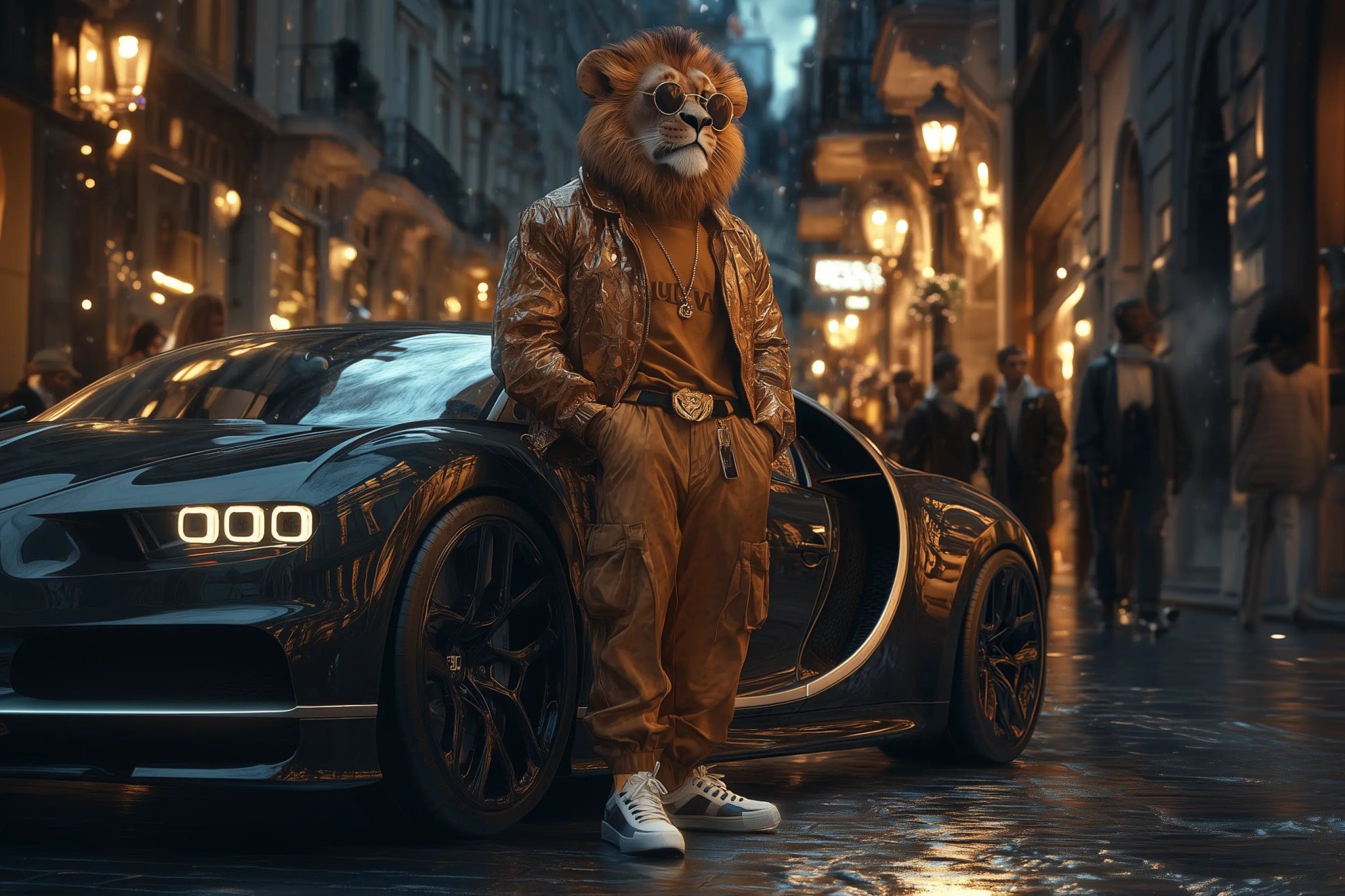 Der Imperator der Nacht – Stil, Dominanz und unantastbarer Reichtum – Premium Wandbild - Dein Wandbild