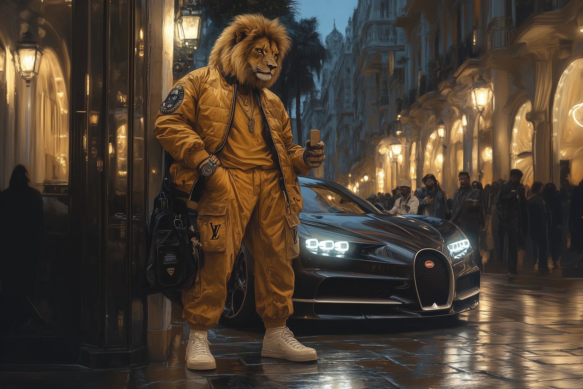 Der König der Metropole – Stil, Macht und unantastbarer Luxus – Premium Wandbild - Dein Wandbild