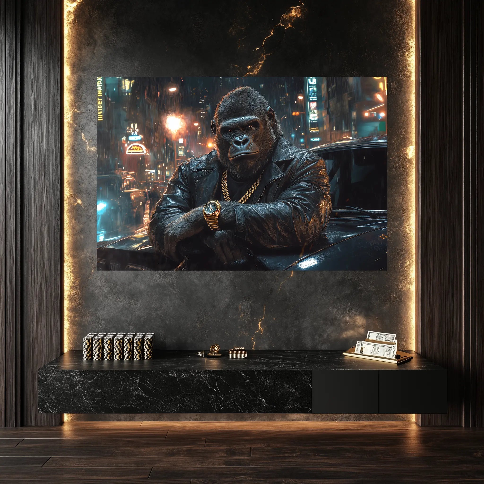 Der König der Nacht – Stil, Macht und unangefochtener Respekt | Premium Wandbild - Dein Wandbild