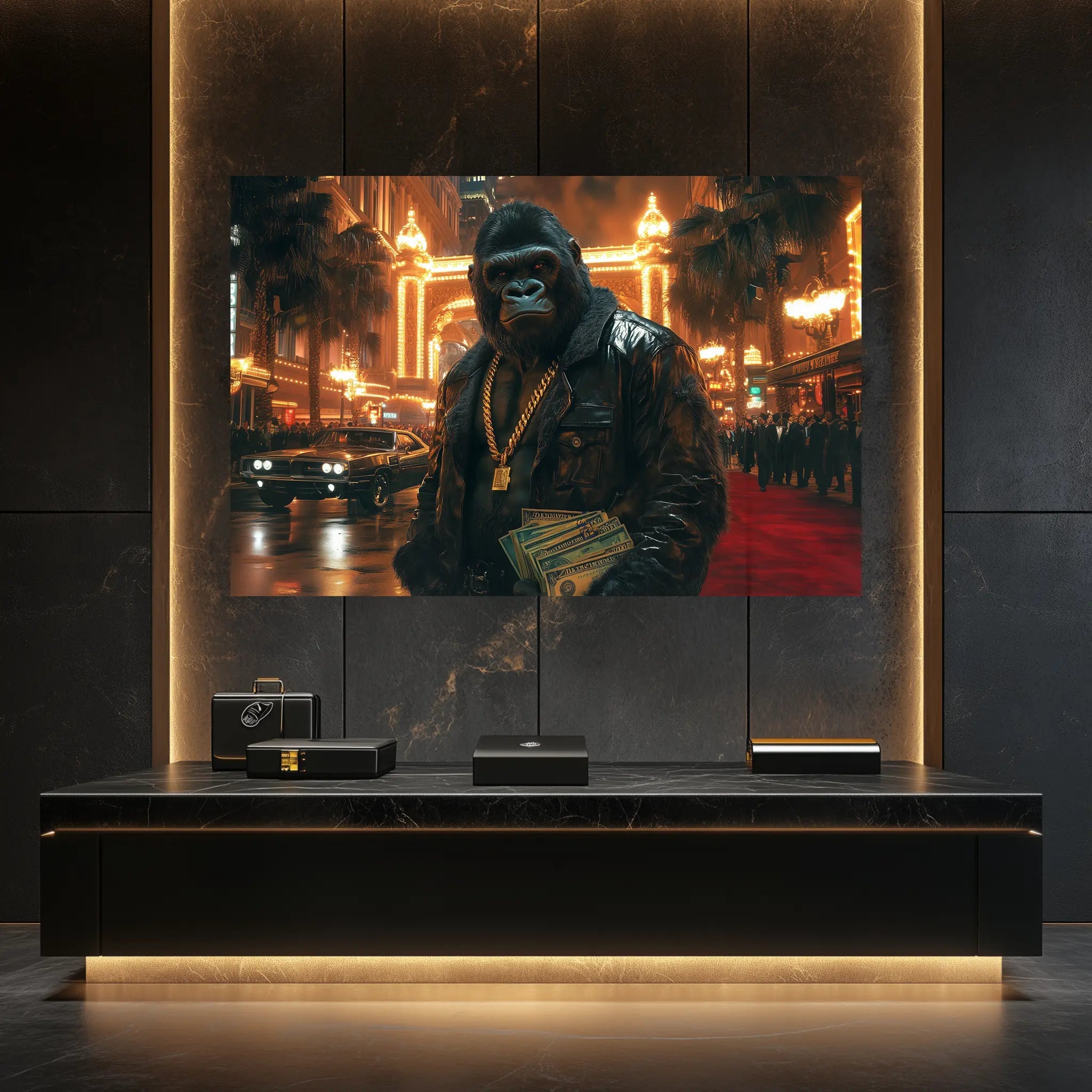 Der König der Nacht – Unaufhaltsam & Unantastbar | Premium Wandbild - Dein Wandbild