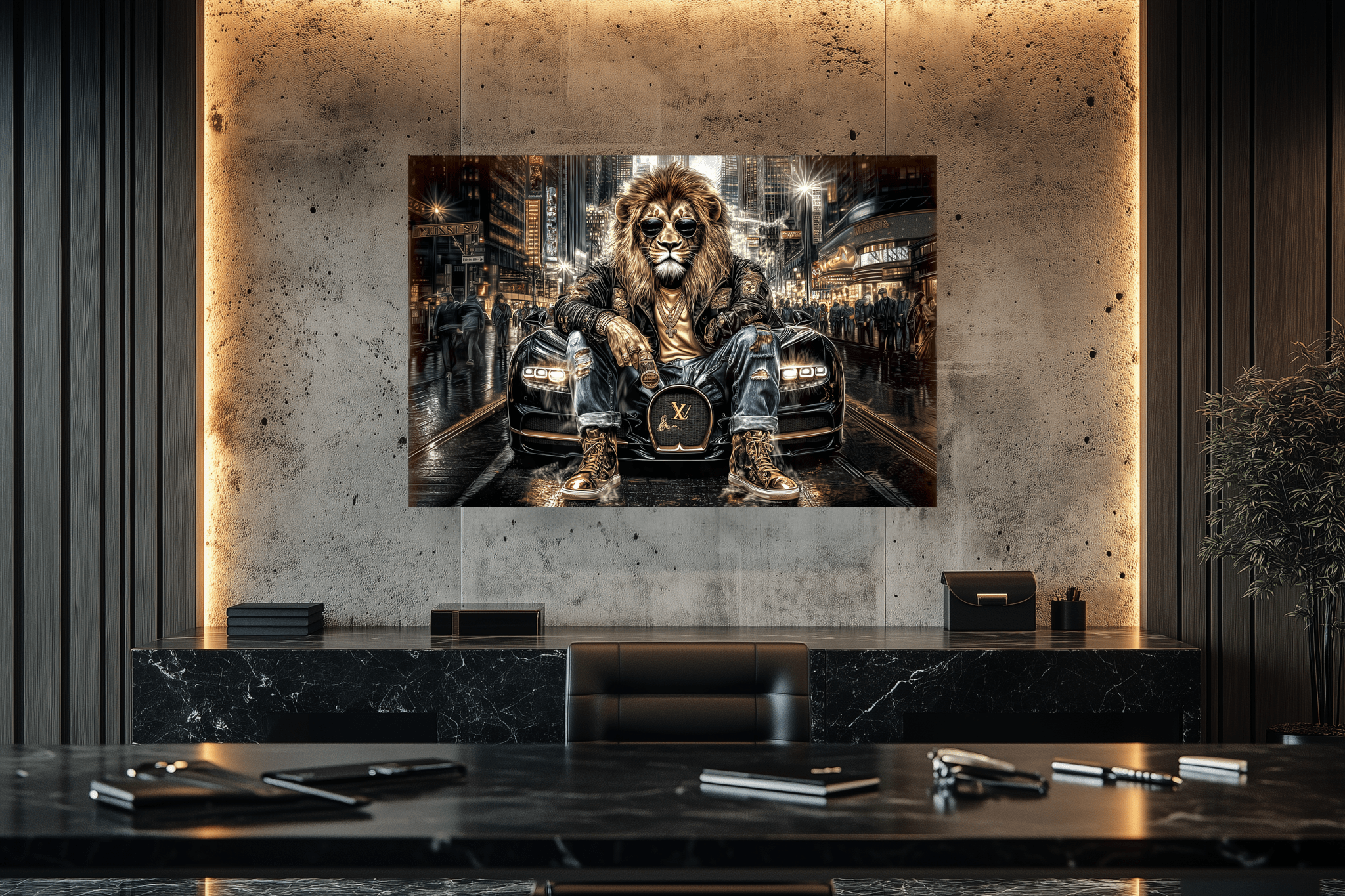 Der König von New York – Unaufhaltsamer Stil, Reichtum und Straßenlegende – Premium Wandbild - Dein Wandbild