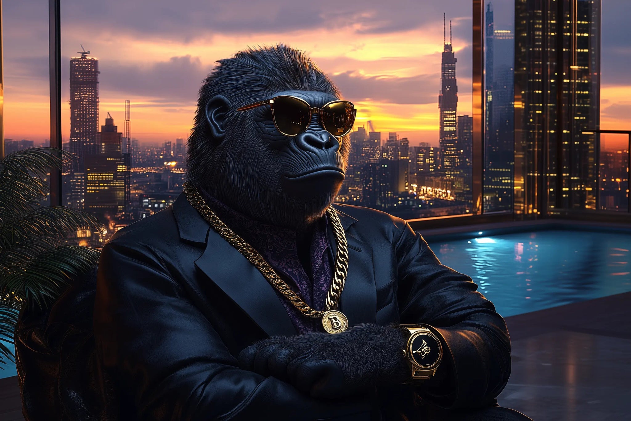 Der Krypto - Magnat | Premium Wandbild - Dein Wandbild