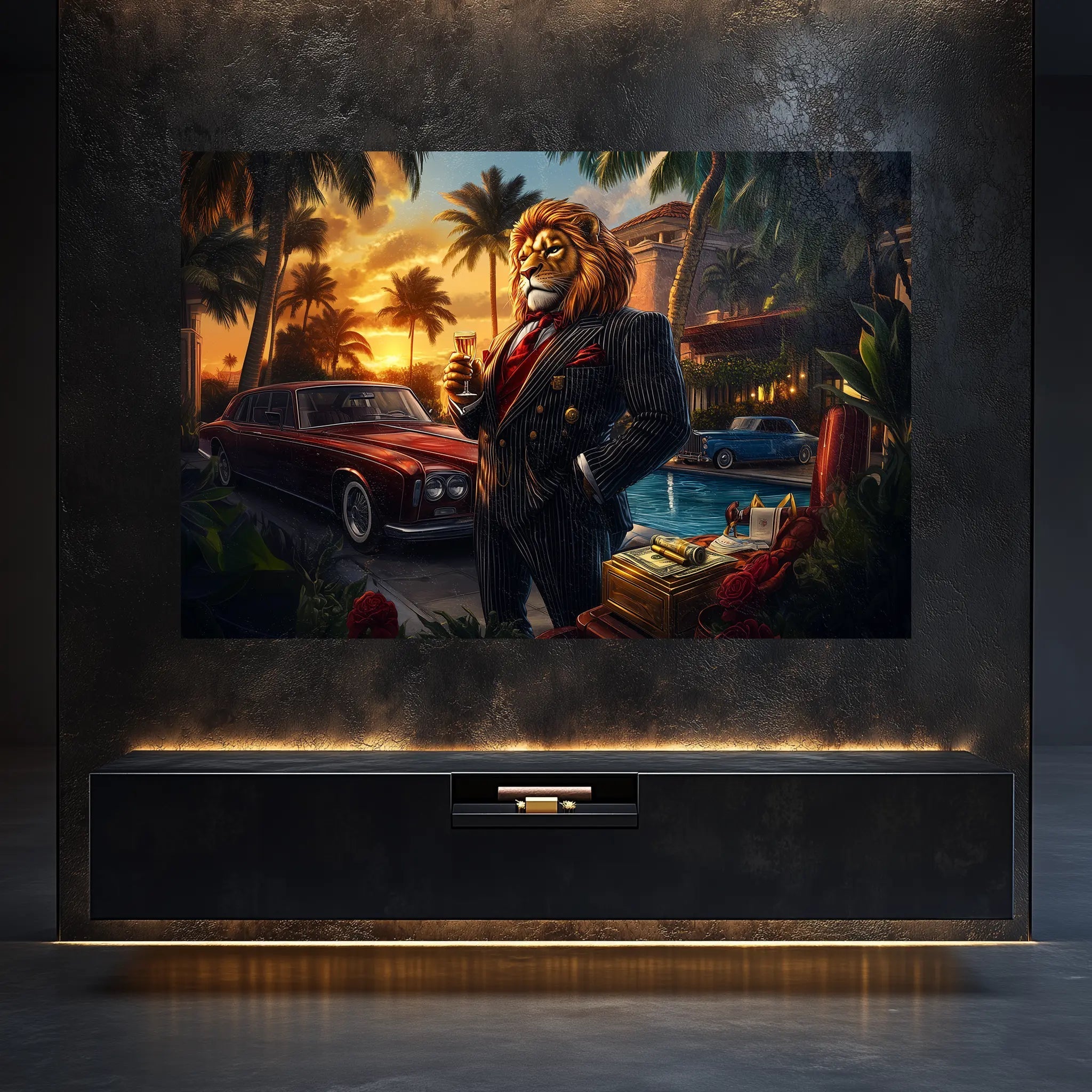 Der Löwe der Macht | Premium Wandbild - Dein Wandbild