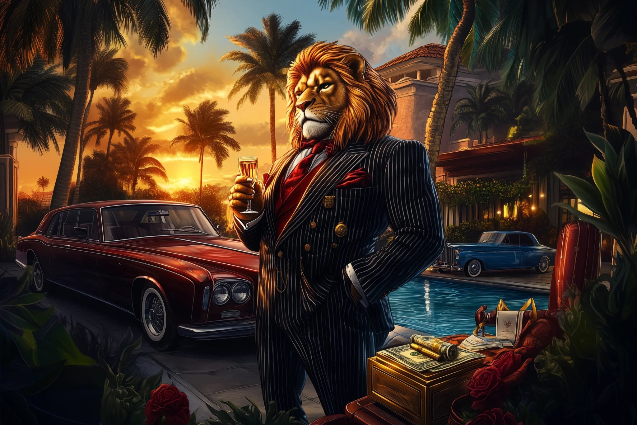 Der Löwe der Macht | Premium Wandbild - Dein Wandbild