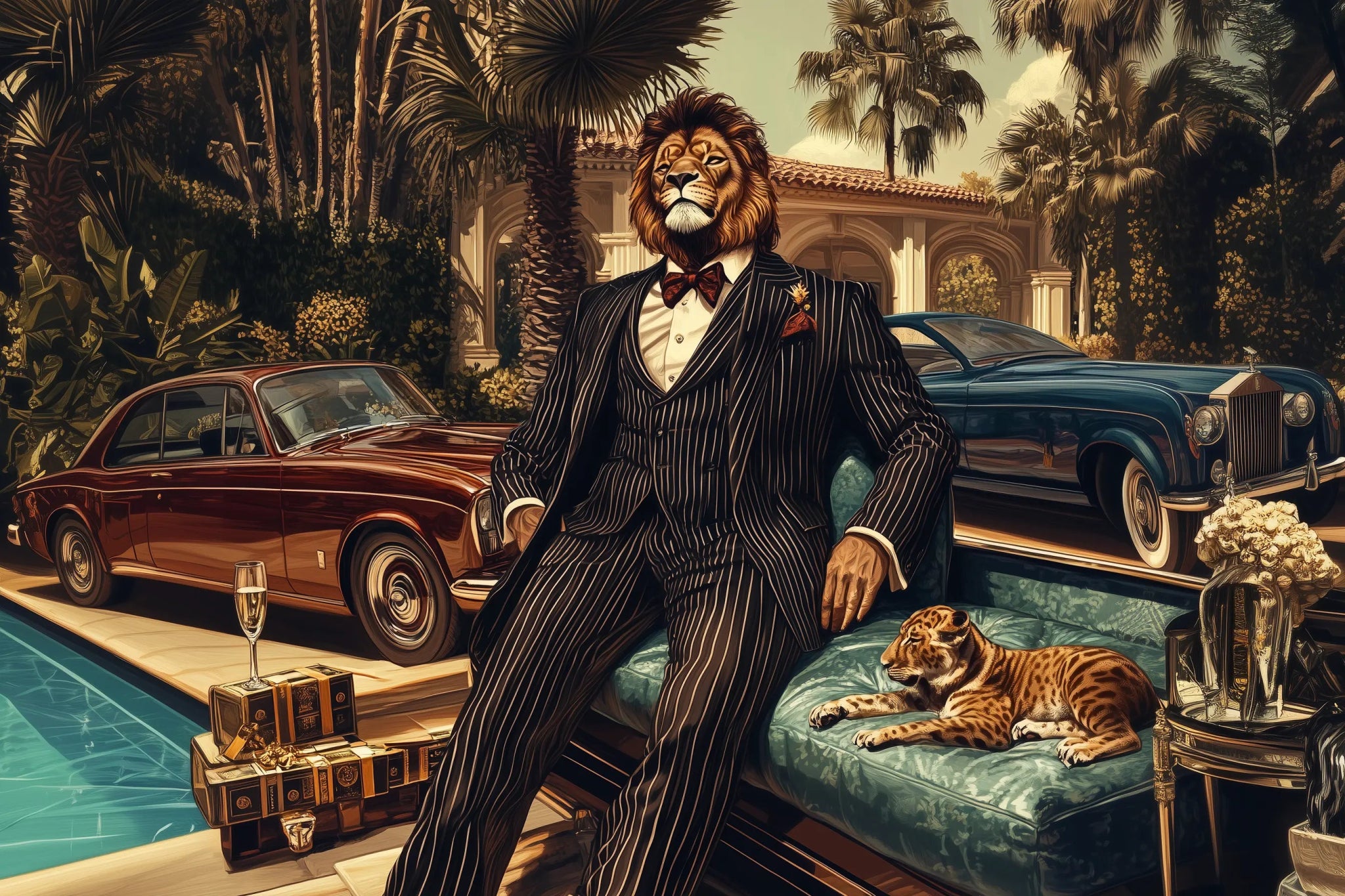 Der Pate der Wildnis – Eleganz, Macht und unantastbarer Luxus | Premium Wandbild - Dein Wandbild