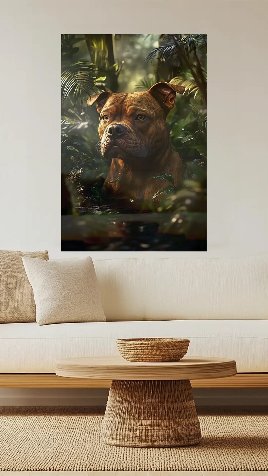 Der stille Jäger – Pitbull in der Wildnis | Dein Wandbild - Dein Wandbild