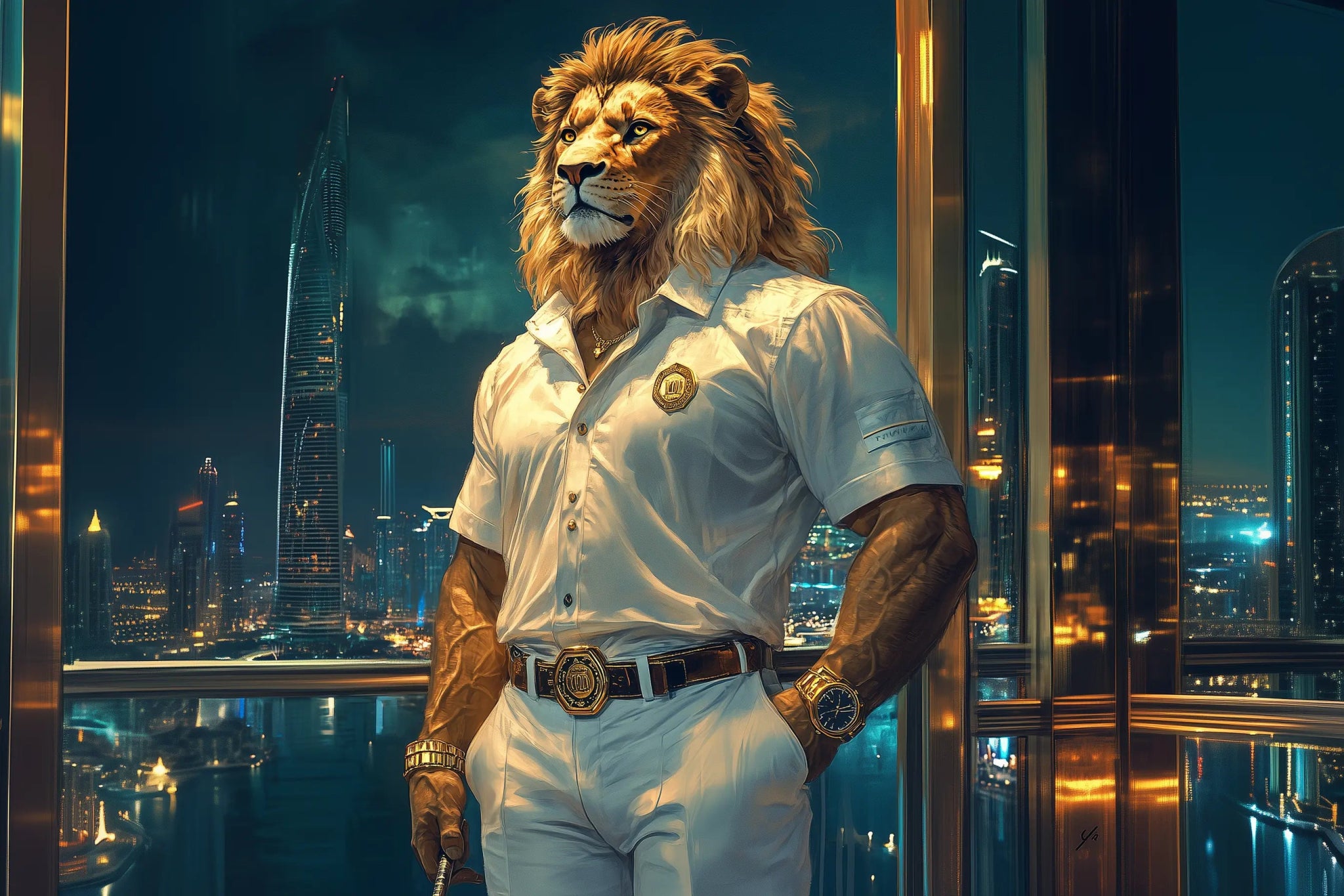 Der Titan der Skyline – Macht, Eleganz und unvergleichlicher Status – Premium Wandbild - Dein Wandbild