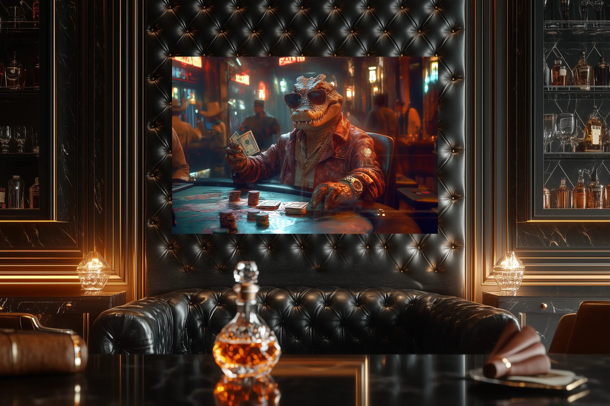 Der unangefochtene Pokerkönig | Premium Wandbild - Dein Wandbild