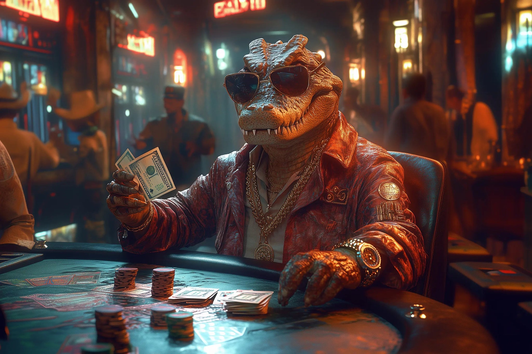 Der unangefochtene Pokerkönig | Premium Wandbild - Dein Wandbild