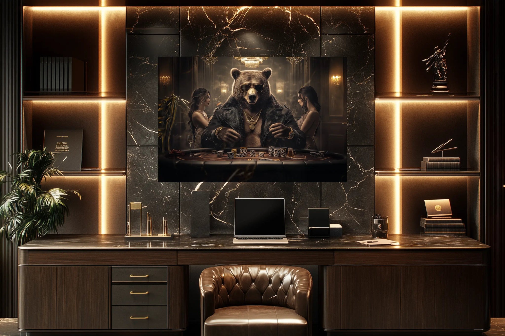 Der unbesiegbare Poker - Don | Premium Wandbild - Dein Wandbild