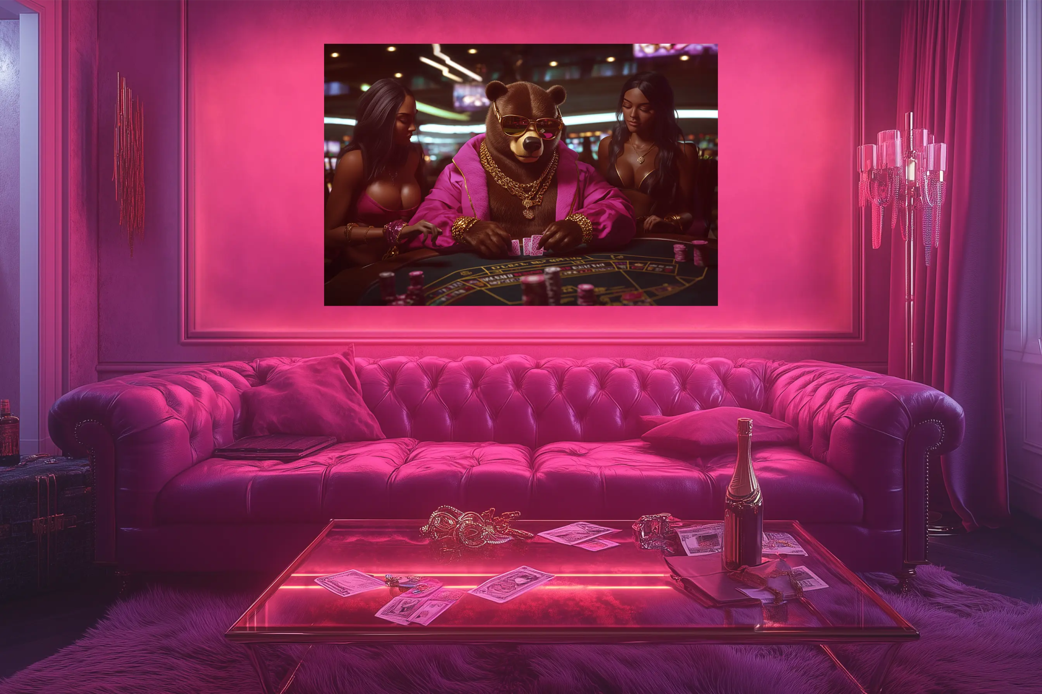 Der unbesiegbare Pokerkönig | Premium Wandbild - Dein Wandbild