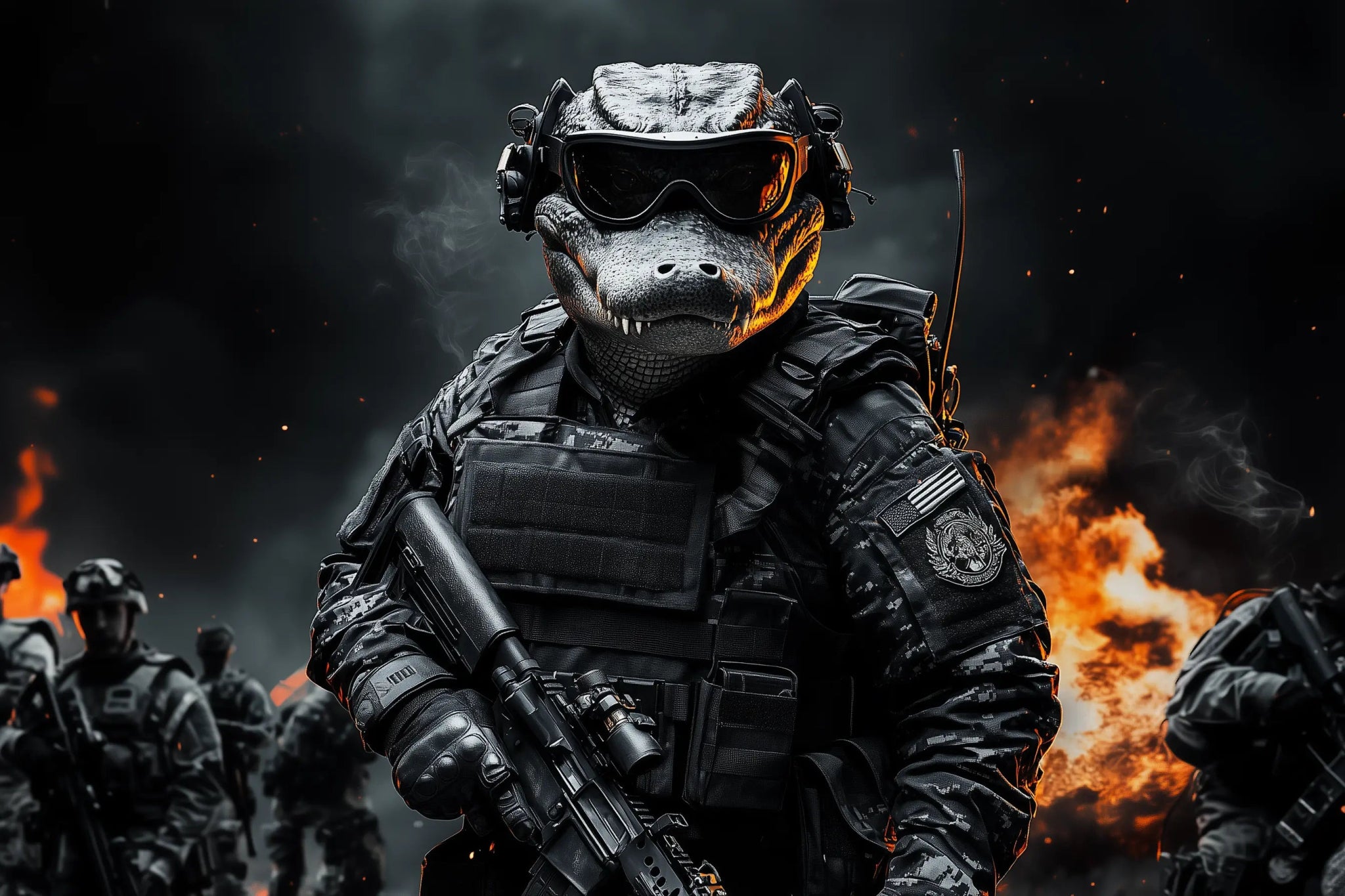 Der unerschütterliche Krieger | Premium Wandbild - Dein Wandbild