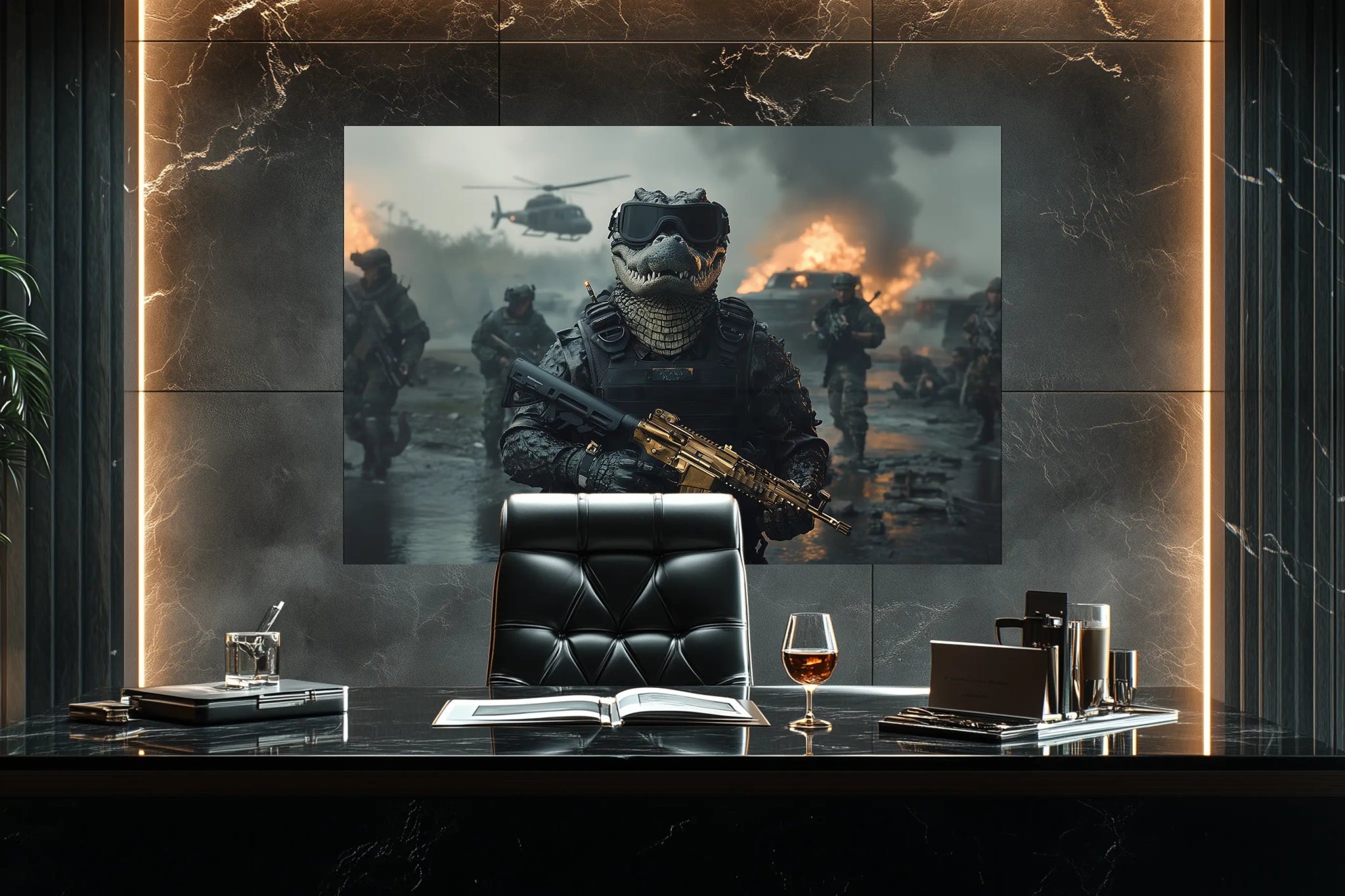 Der unerschütterliche Krieger | Premium Wandbild - Dein Wandbild