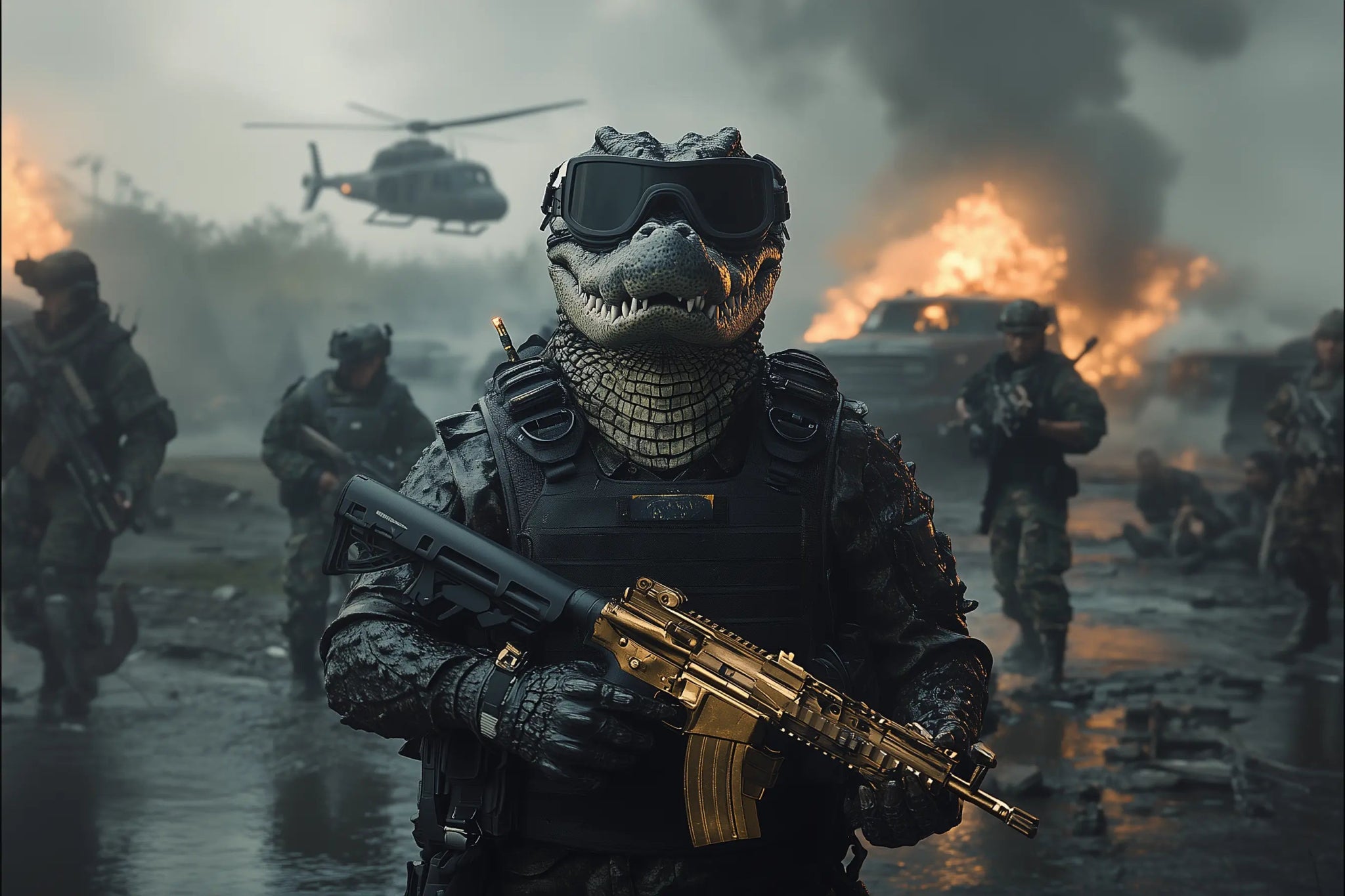 Der unerschütterliche Krieger | Premium Wandbild - Dein Wandbild