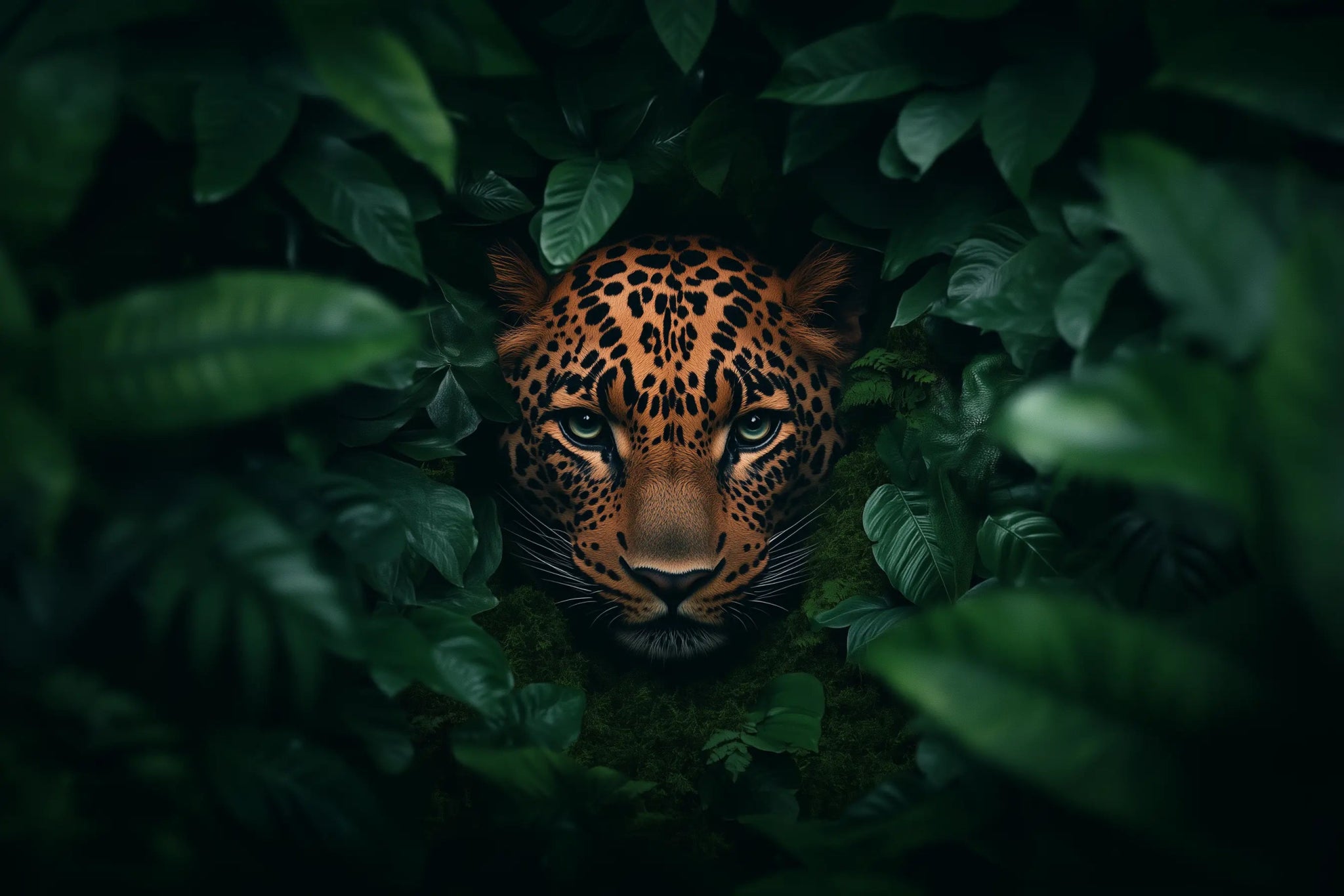 Der verborgene Jäger – Das Auge des Leoparden als geheimnisvolles Tierbild | Dein Wandbild - Dein Wandbild