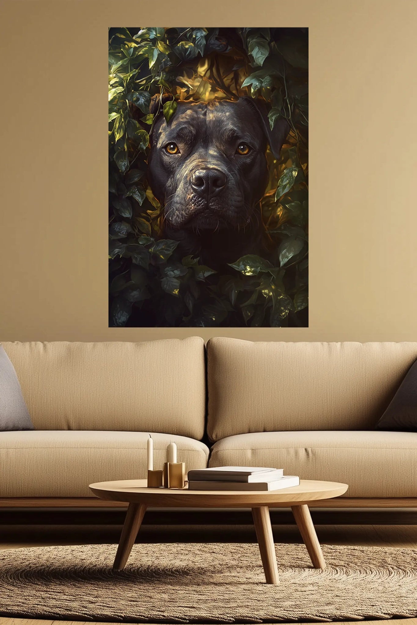 Der Wächter des Waldes – Pitbull in der Wildnis | Dein Wandbild - Dein Wandbild