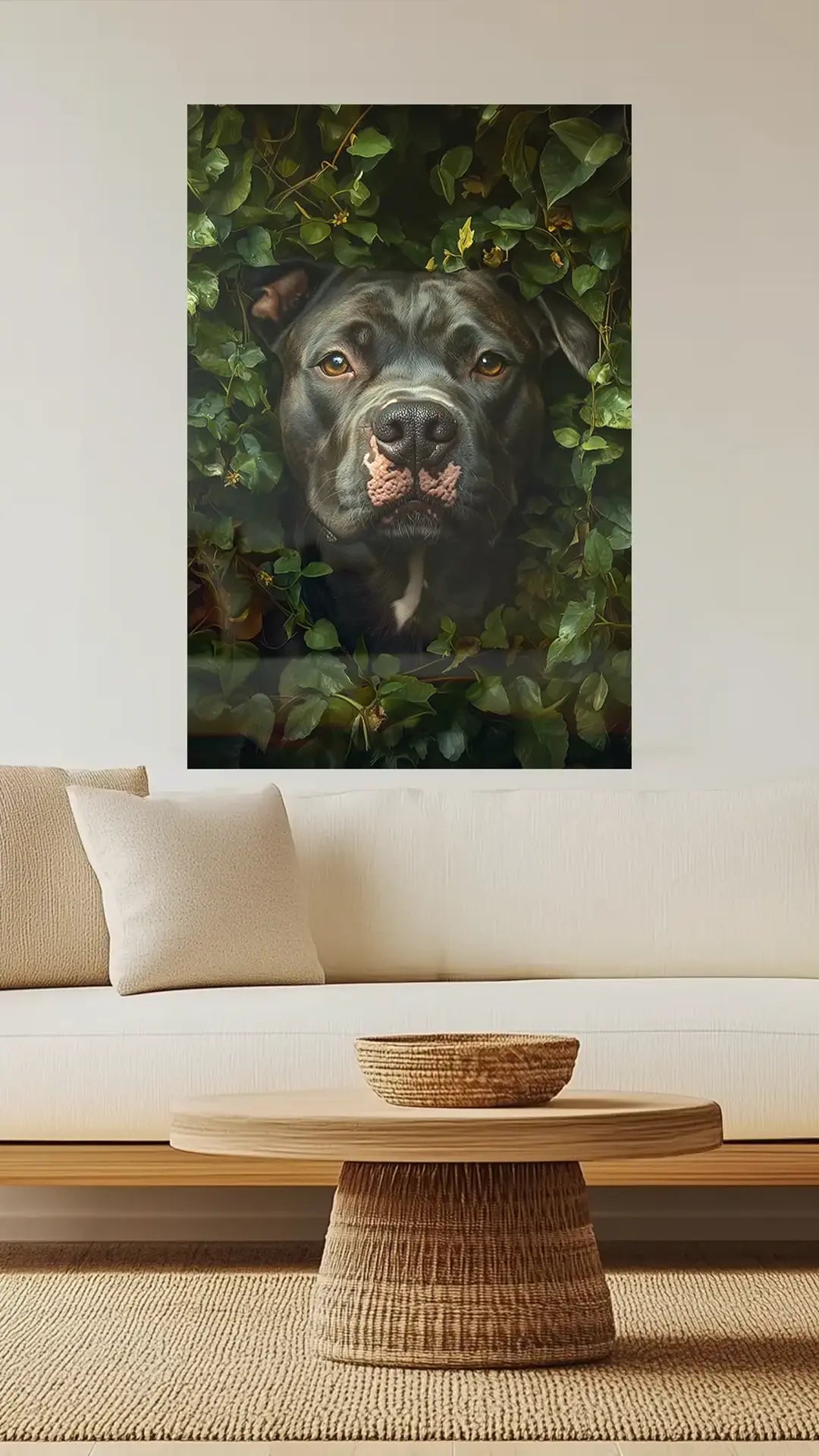 Die Seele des Waldes – Ein Pitbull im Einklang mit der Natur | Dein Wandbild - Dein Wandbild