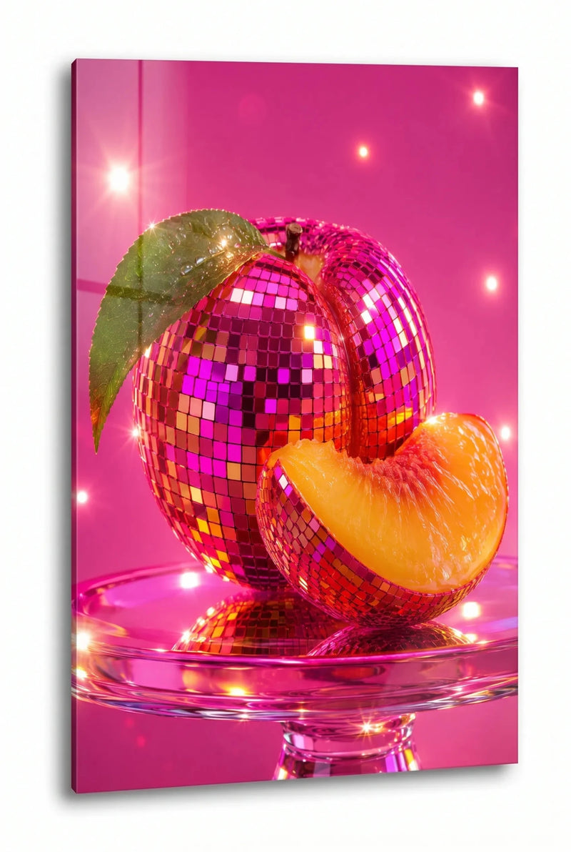 Discokugel Pfirsich Wandbild - Dein Wandbild