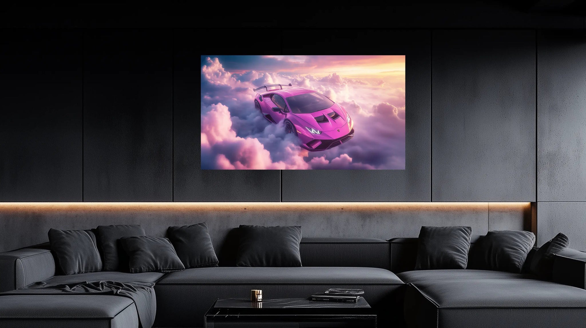 Dream Drive – Supersportwagen über den Wolken als exklusives Autobild | Dein Wandbild - Dein Wandbild