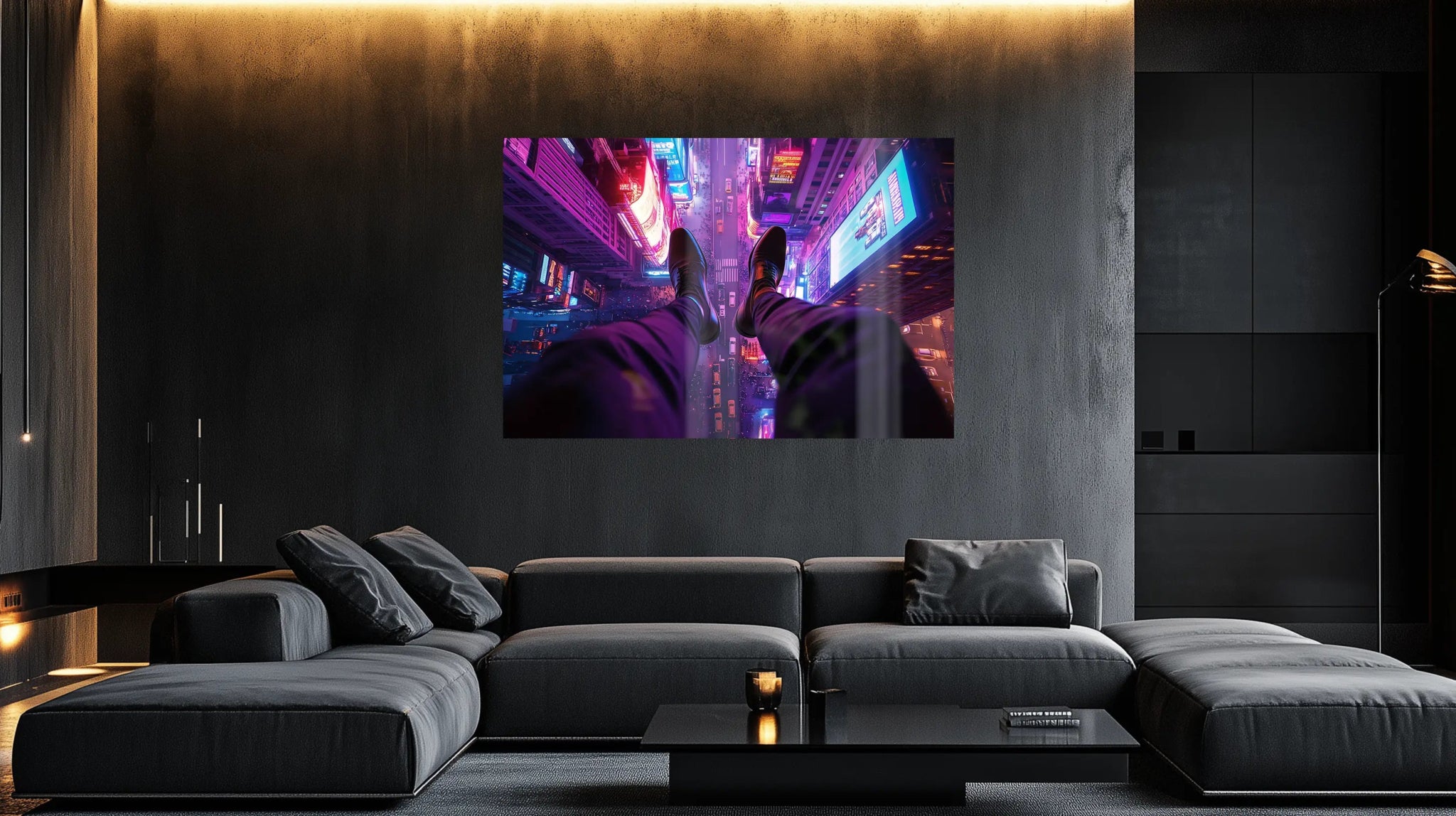 Edge of Infinity – Stadtkunstbild mit futuristischer Skyline | Dein Wandbild - Dein Wandbild