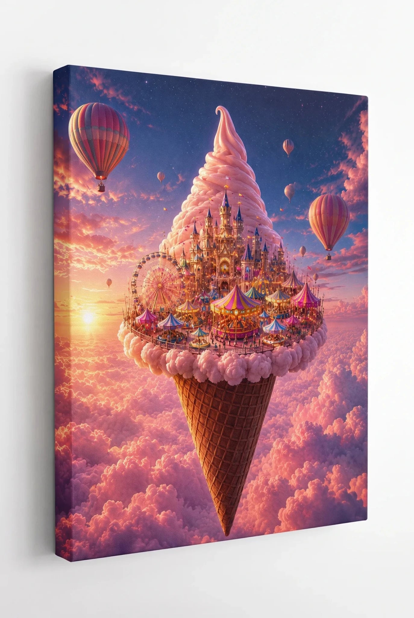 Eiswaffel Schloss über den Wolken Wandbild - Dein Wandbild