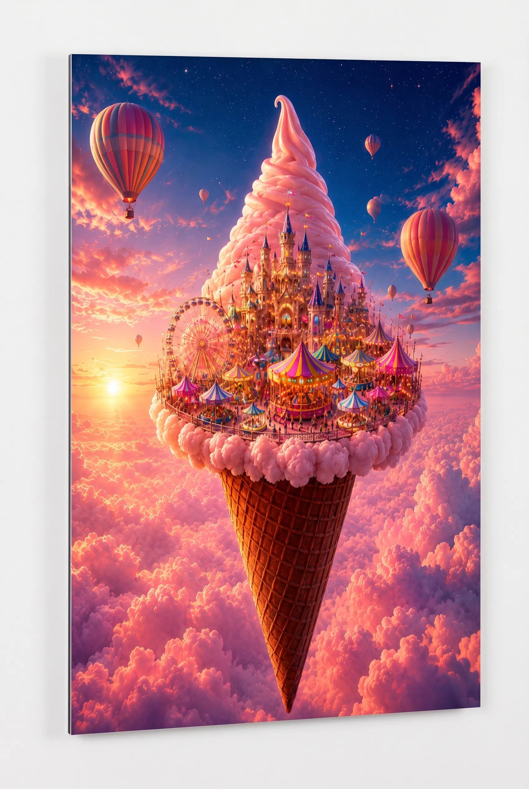 Eiswaffel Schloss über den Wolken Wandbild - Dein Wandbild