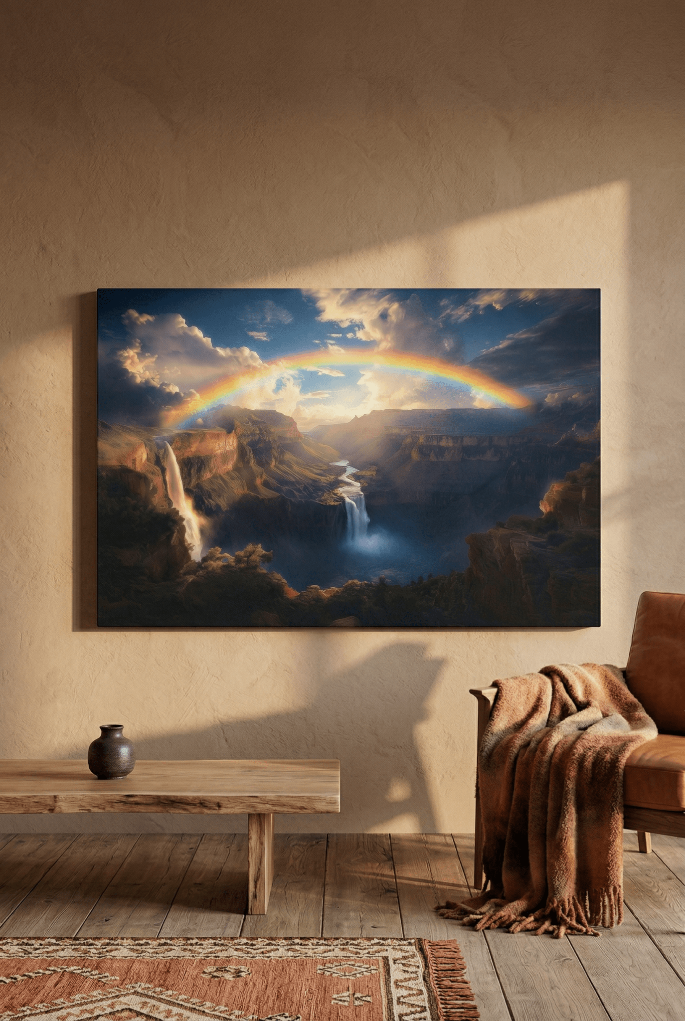 Eternal Horizon – Naturbild mit Regenbogen - Magie & Ruhe | Dein Wandbild - Dein Wandbild