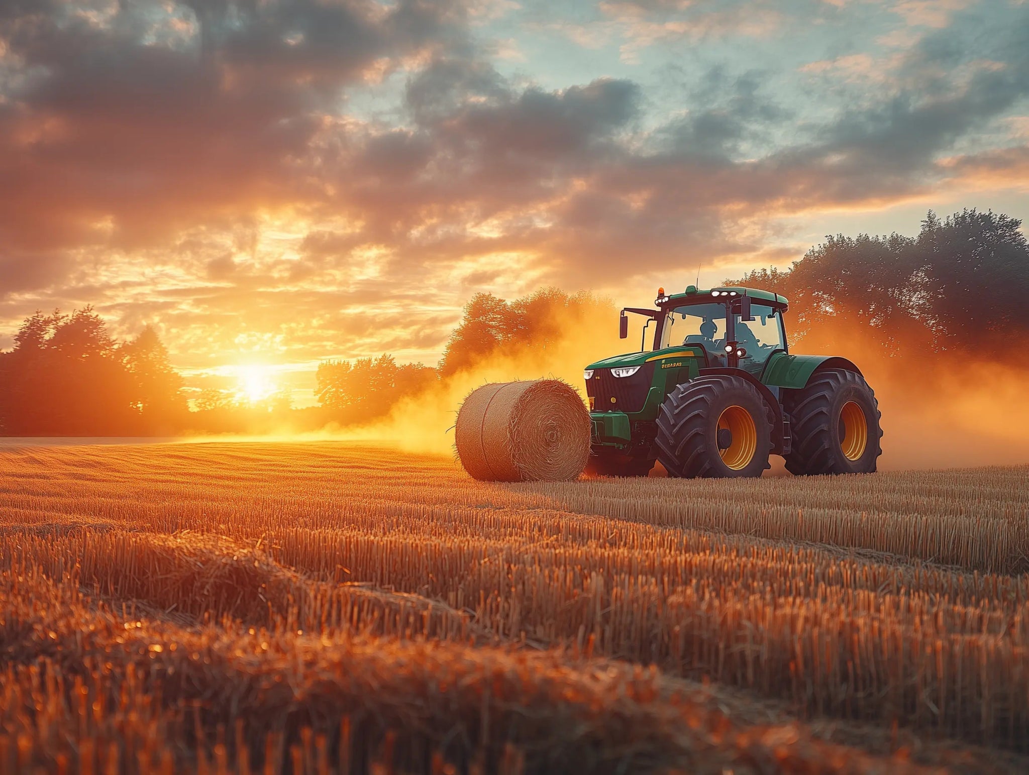 Fendt 1050 Vario – Kraftpaket bei der Heuernte - Dein Wandbild