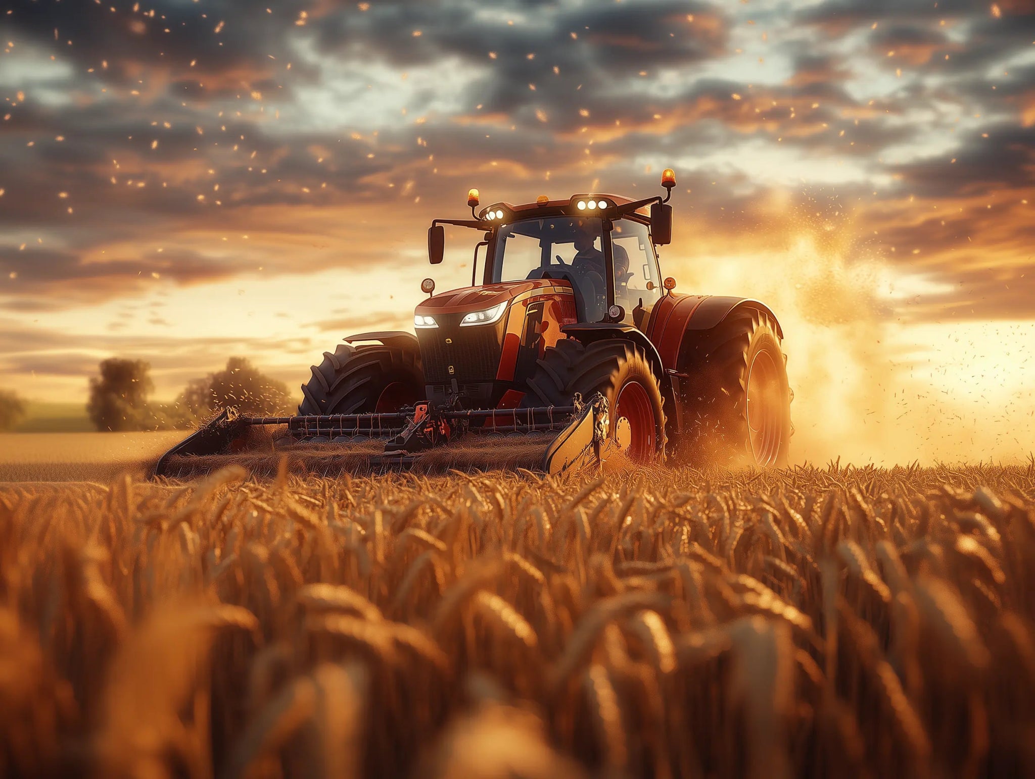 Fendt Emberstorm – Glut der Ernte - Dein Wandbild