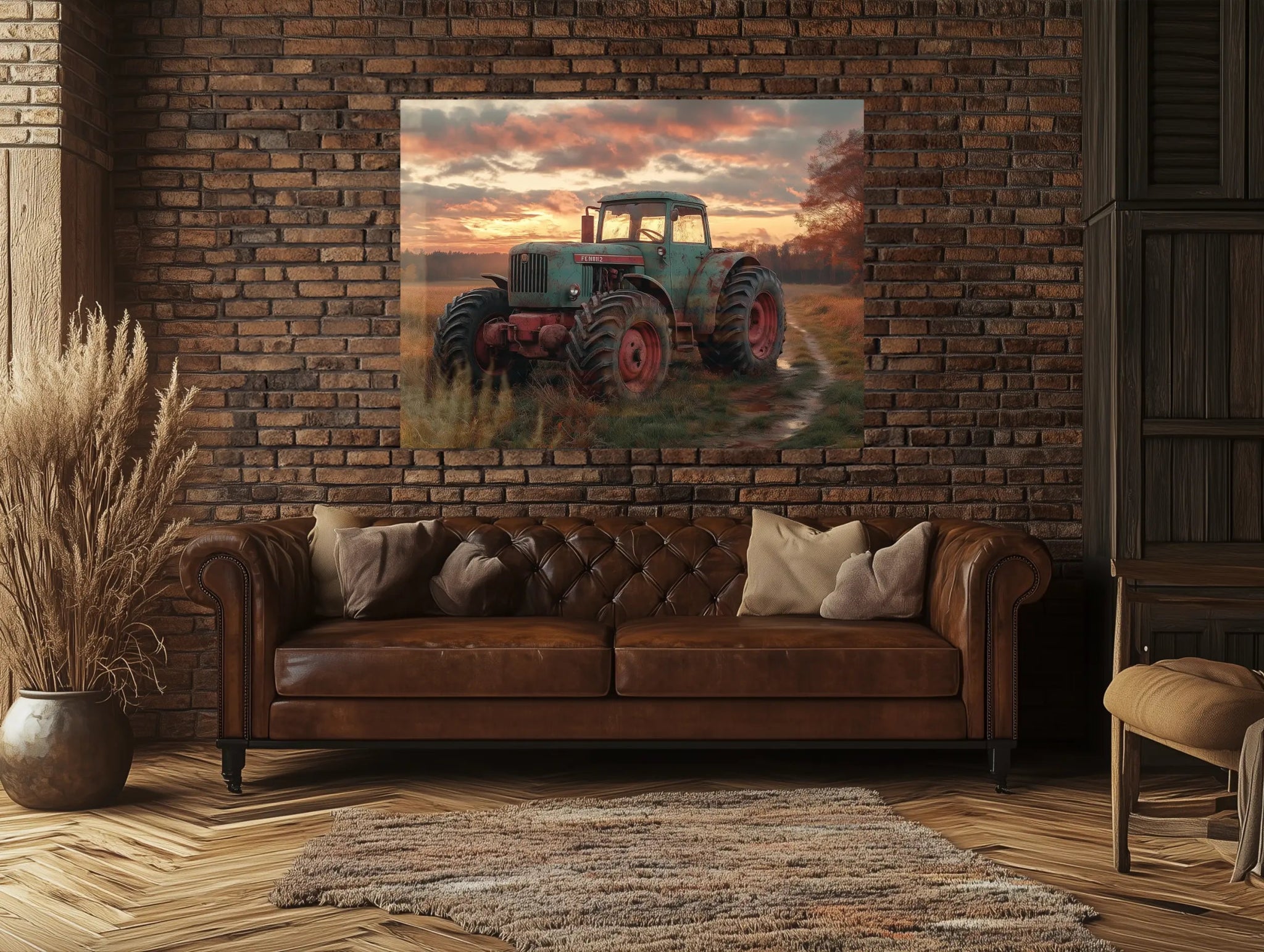 Fendt Farmer 2 – Patina trifft Sonnenuntergang - Dein Wandbild