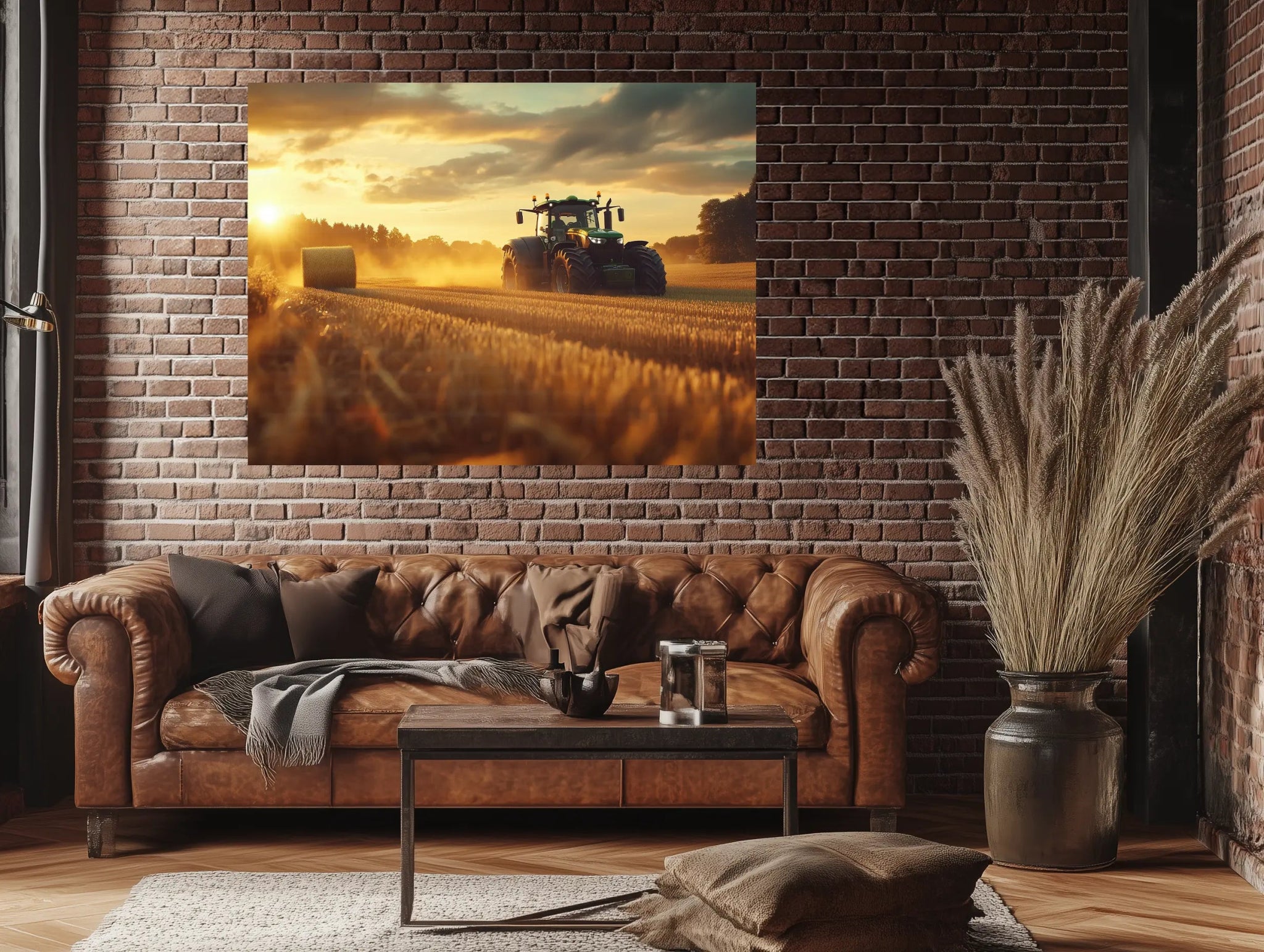 Fendt Goldline – Kraft im Abendlicht - Dein Wandbild