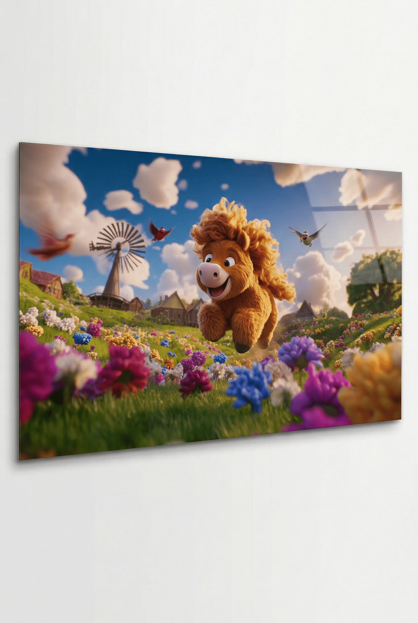 Fröhlicher Galopp – Verspieltes Pferdebild mit Shetland - Pony | Dein Wandbild - Dein Wandbild