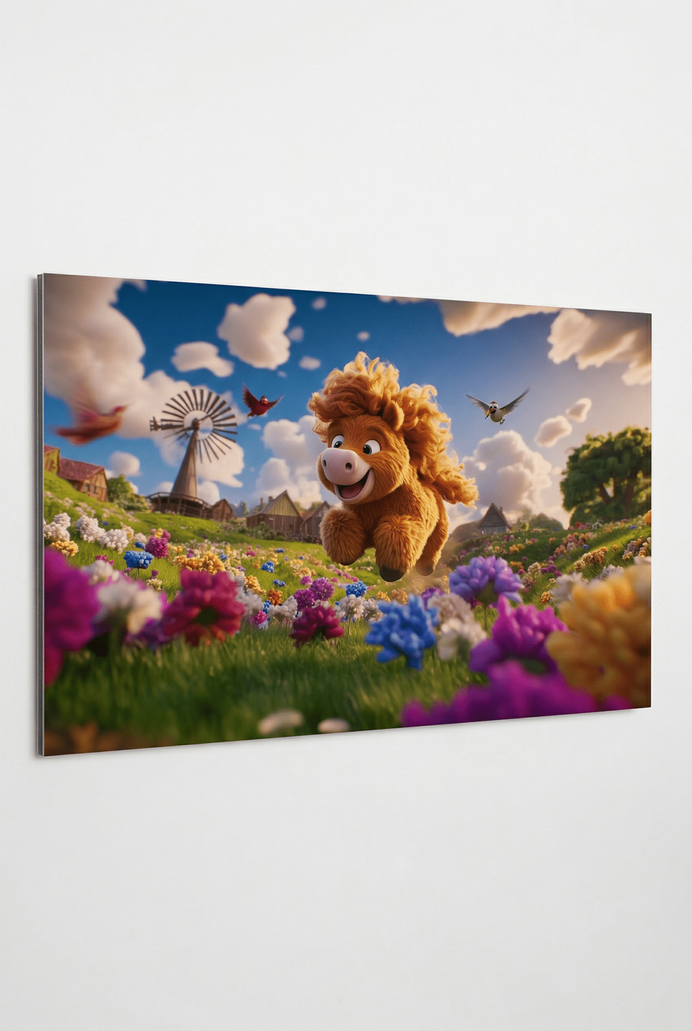 Fröhlicher Galopp – Verspieltes Pferdebild mit Shetland - Pony | Dein Wandbild - Dein Wandbild