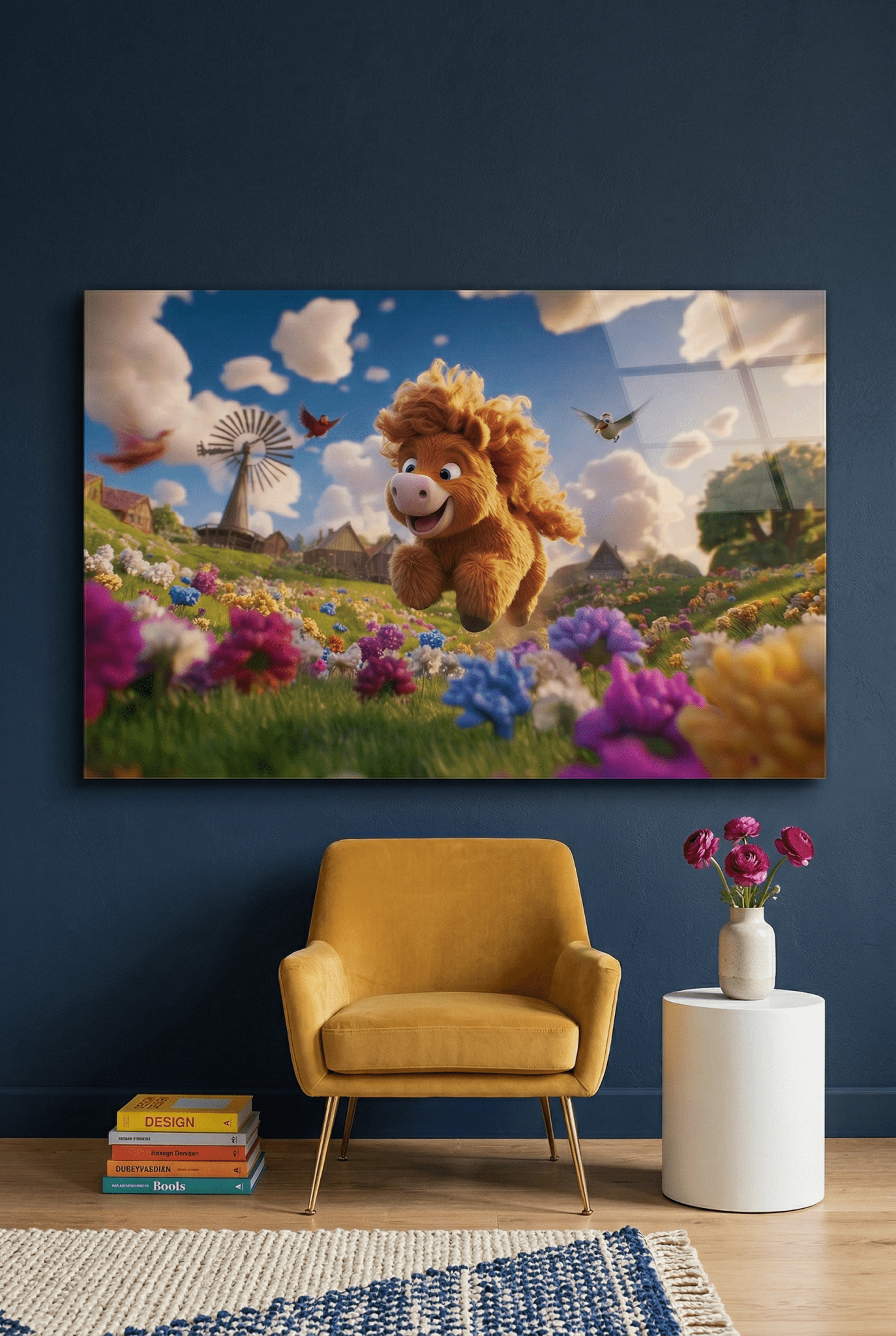 Fröhlicher Galopp – Verspieltes Pferdebild mit Shetland - Pony | Dein Wandbild - Dein Wandbild