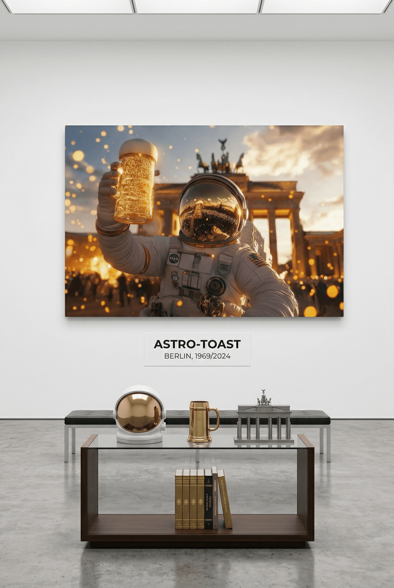 Galaktisches Prost – Kunstdruck mit Sci - Fi - Vibes am Brandenburger Tor | Dein Wandbild - Dein Wandbild