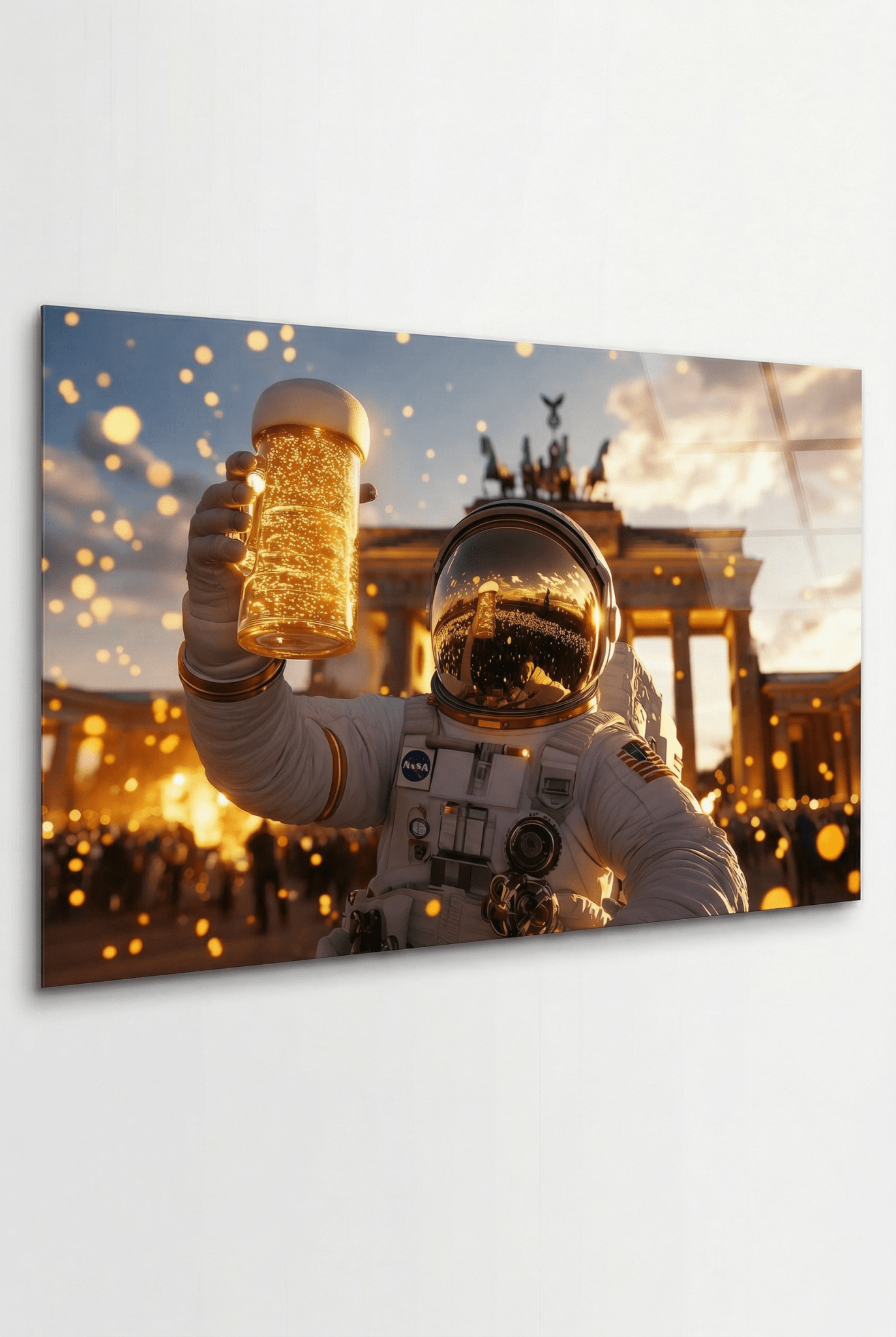 Galaktisches Prost – Kunstdruck mit Sci - Fi - Vibes am Brandenburger Tor | Dein Wandbild - Dein Wandbild